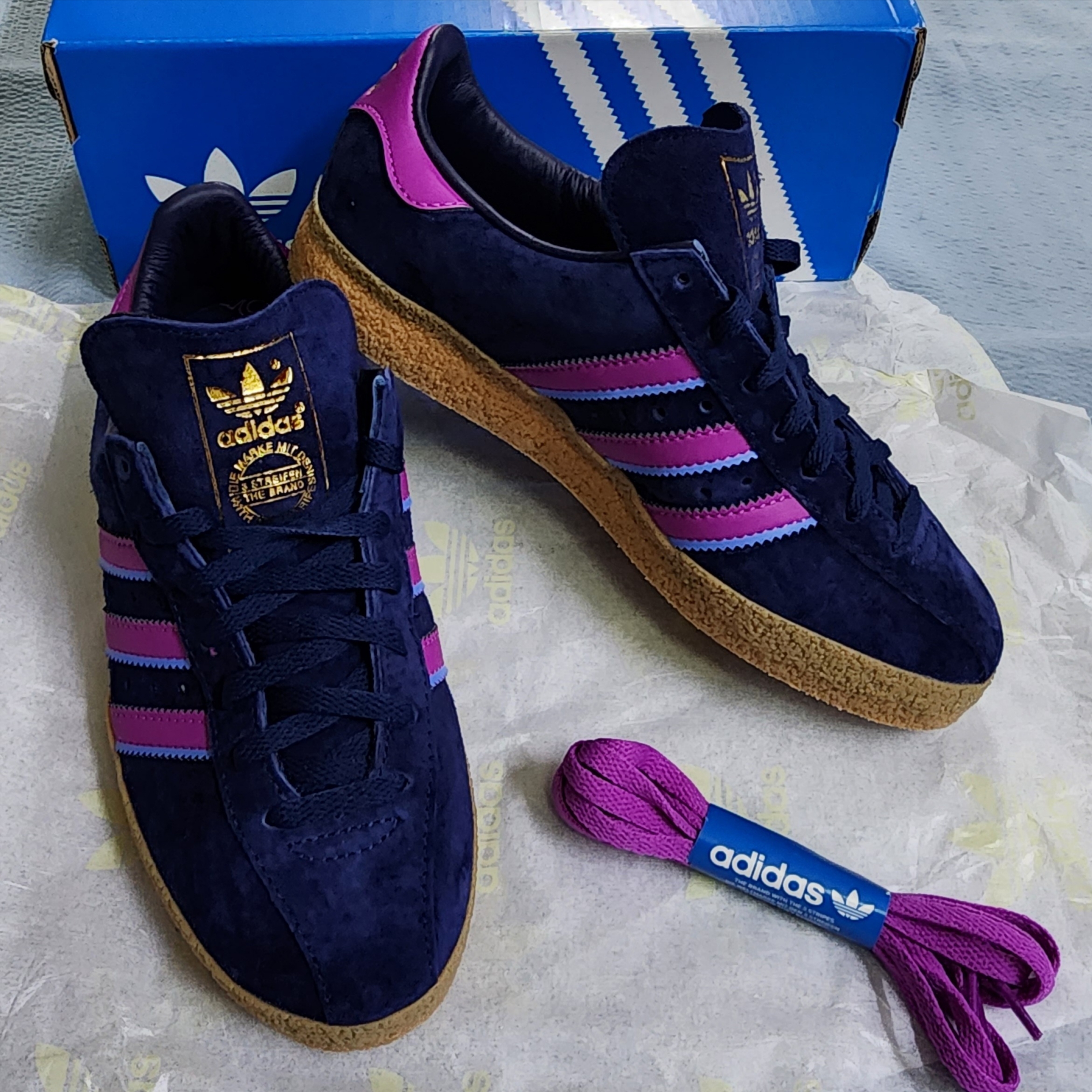 Adidas Yabisah Blue Purple - Size? Exclusive 착용 스타일 - 2