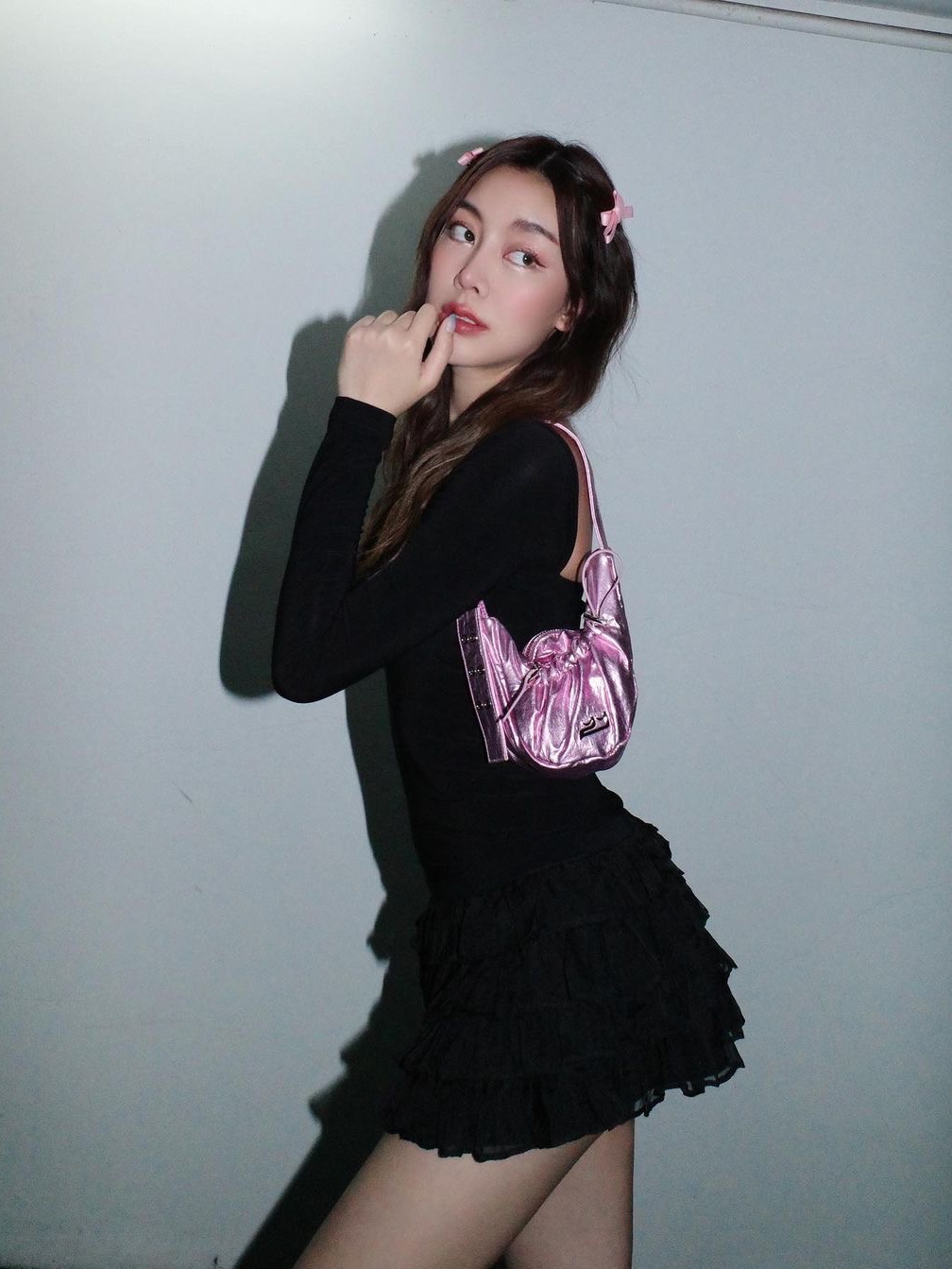 Yieyie Women Sasha Bag Angelic Pink 착용 스타일 - 1