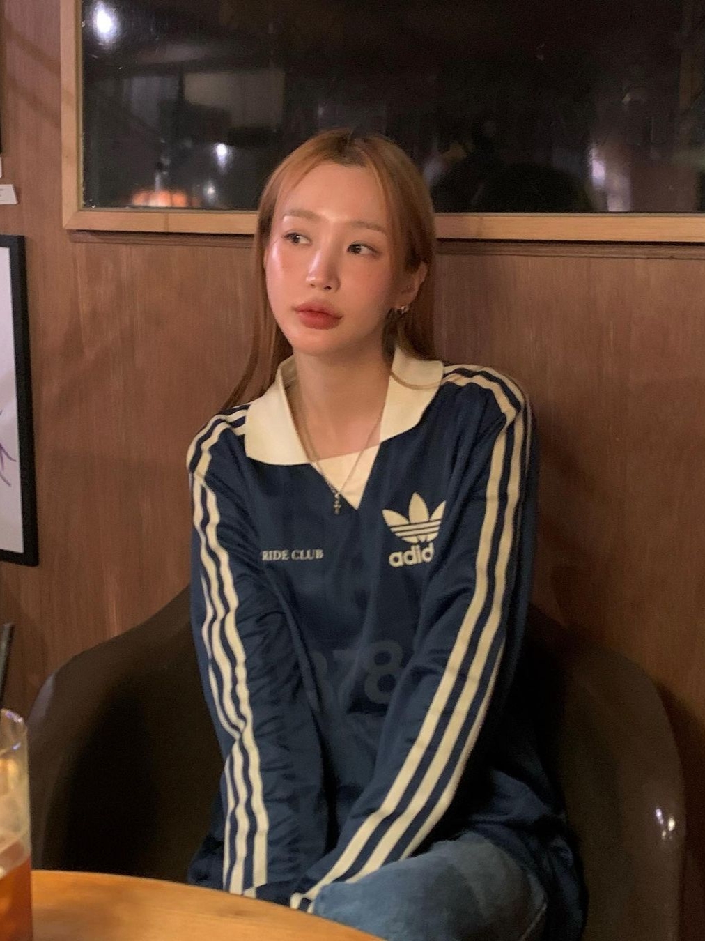 Adidas Originals Grapic MRC Long Sleeve Jersey Crew Navy - US Sizing 착용 스타일