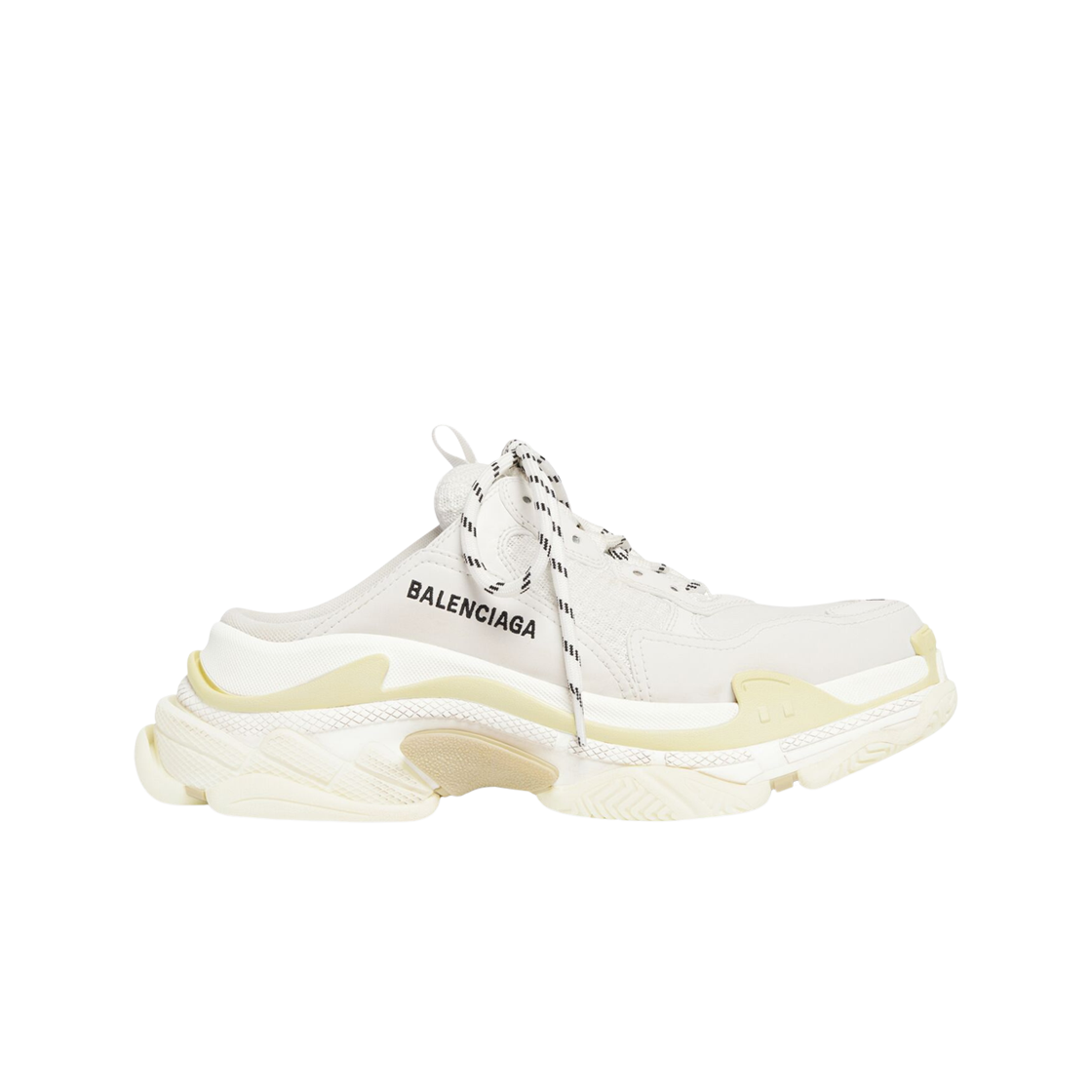 (W) 발렌시아가 트리플 S 뮬 화이트((W) Balenciaga Triple S Mule White) - 1