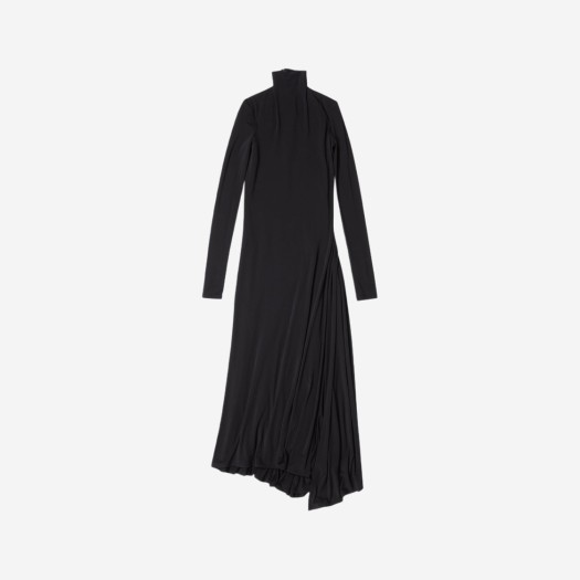 (W) 발렌시아가 트위스트 슬릿 드레스 블랙
