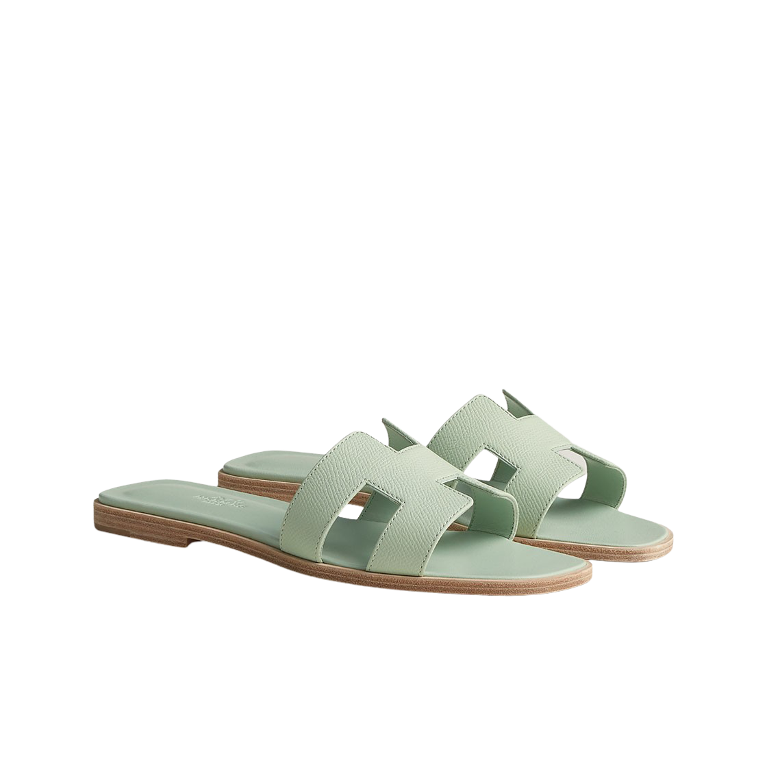 (W) 에르메스 오란 샌들 앱송 & 베르 자드((W) Hermes Oran Sandal Epsom & Vert Jade) - 2