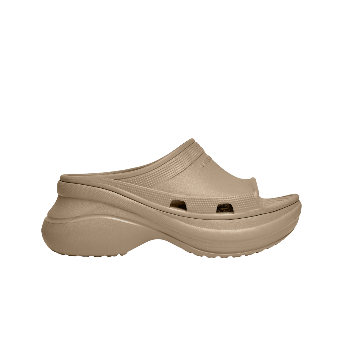 (W) 발렌시아가 x 크록스 풀 슬라이드 샌들 베이지((W) Balenciaga x Crocs Pool Slide Sandal Beige) - 1