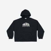 Balenciaga Cities Paris Hoodie Wide Fit Black