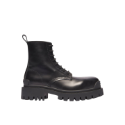 (W) Balenciaga Strike Lace-Up Boot Black