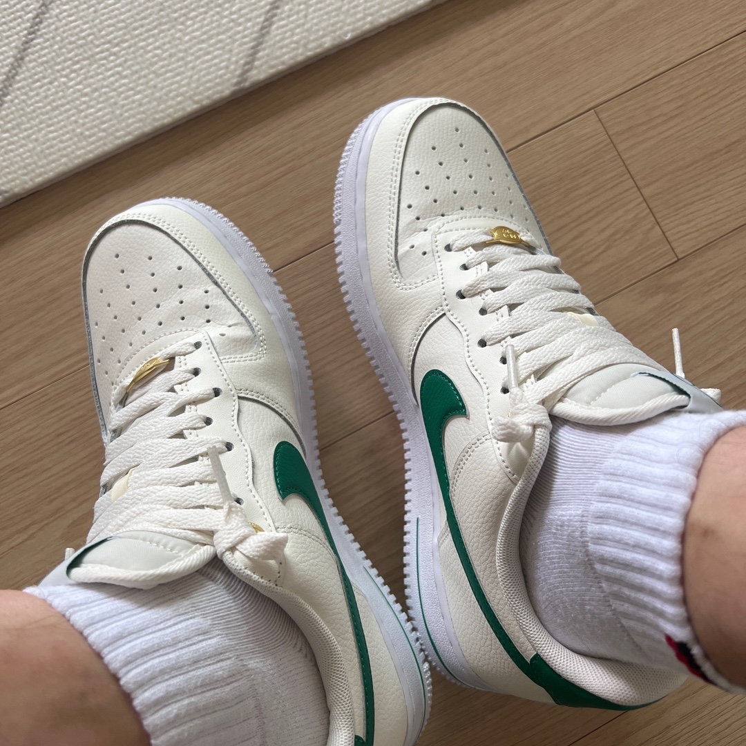 Nike Air Force 1 '07 LV8 40th Anniversary Join Forces Sail Malachite 착용 스타일 - 1