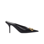 (W) Balenciaga Square Knife BB 80mm Mule Black