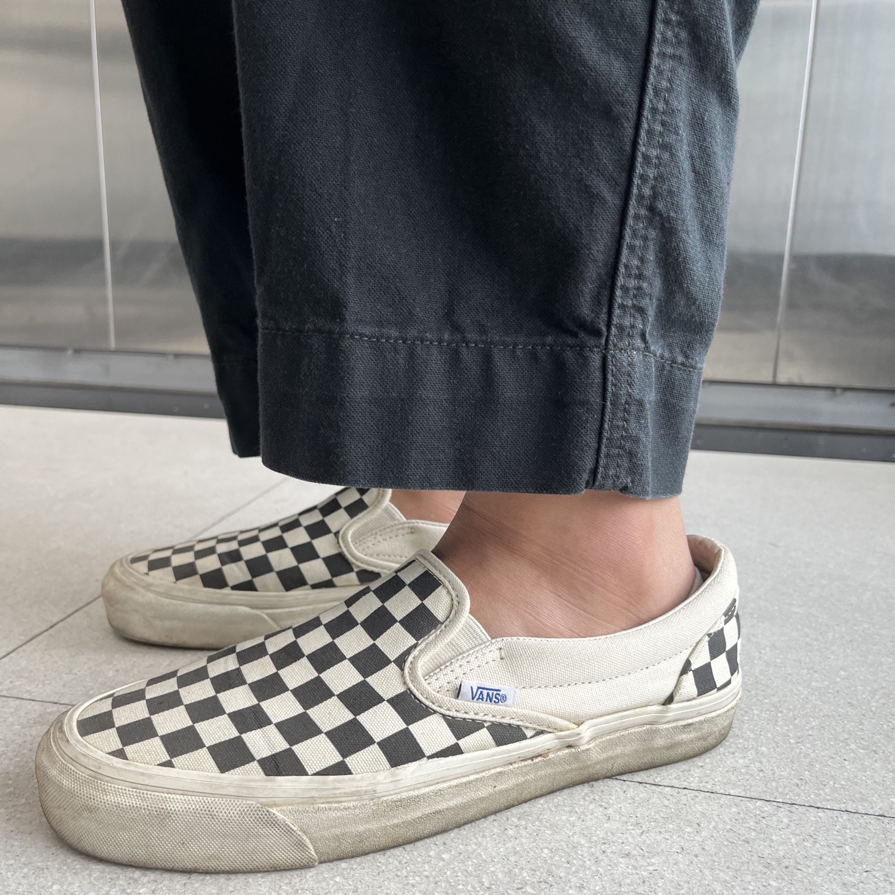 Vans Vault OG Classic Slip-On Checkerboard 착용 스타일