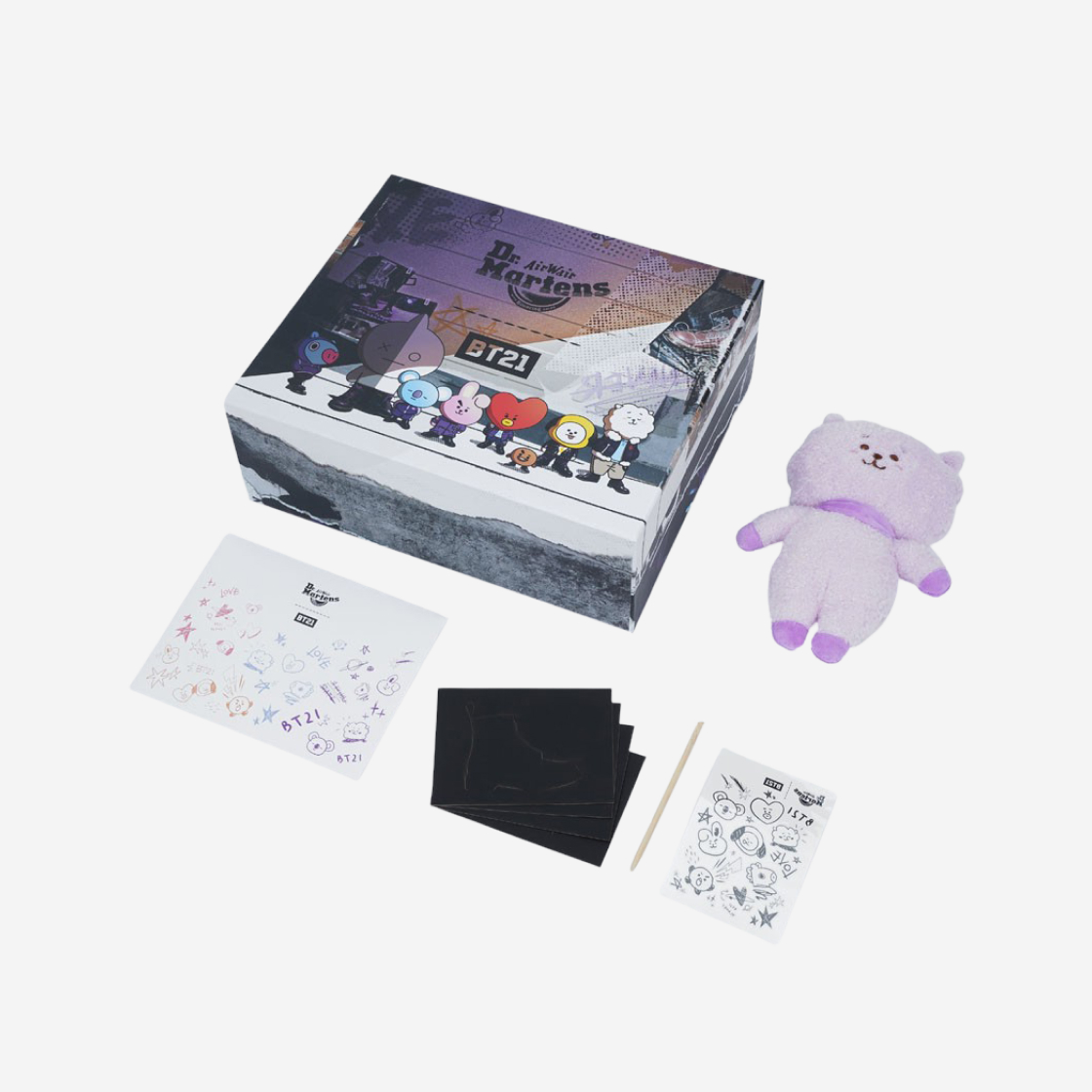 닥터마틴 x BT21 1461 블랙 (스페셜 박스)(Dr. Martens x BT21 1461 Black (Special Box)) - 3