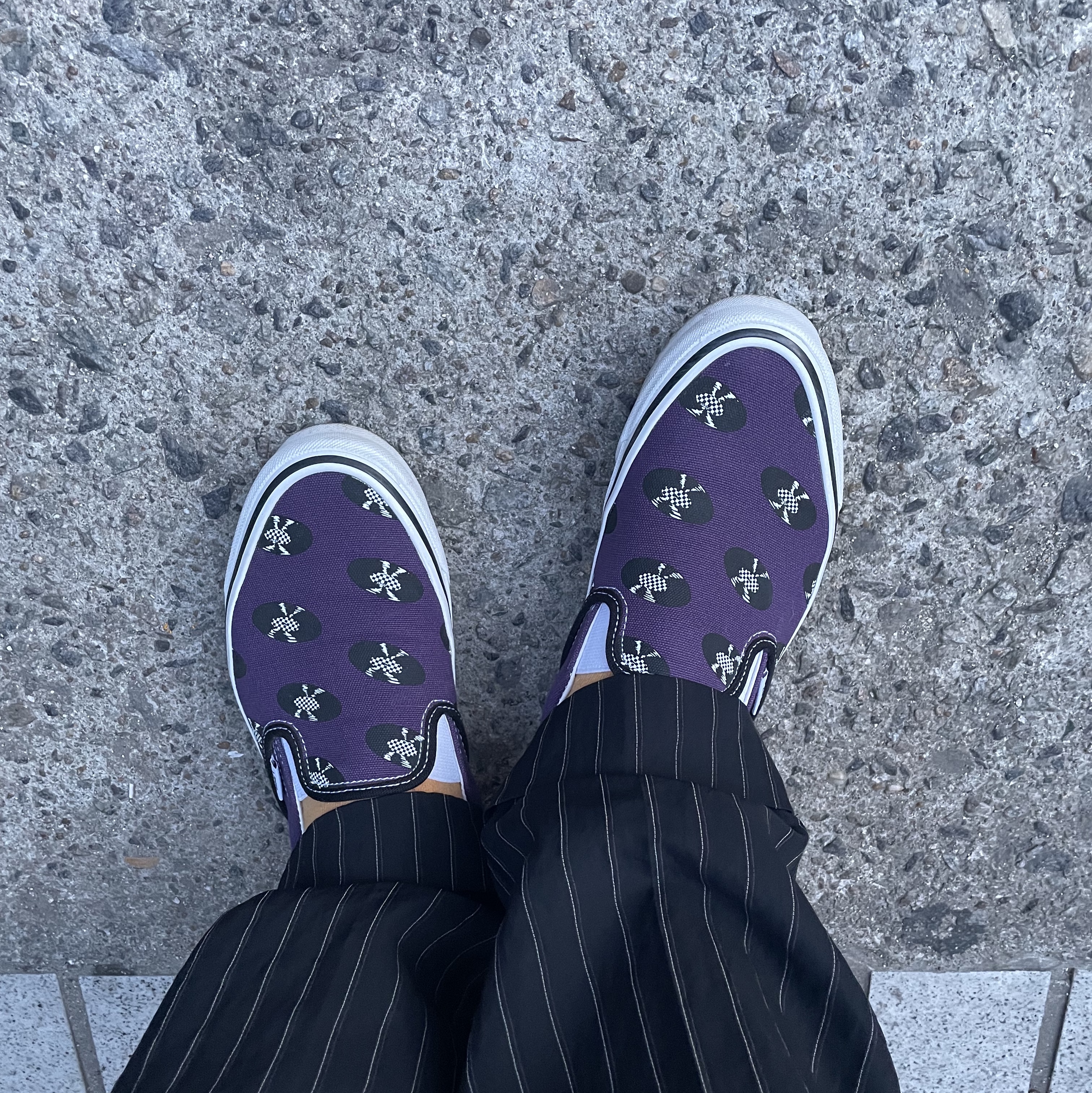 Vans Vault x Wacko Maria Classic Slip-On LX Purple 착용 스타일