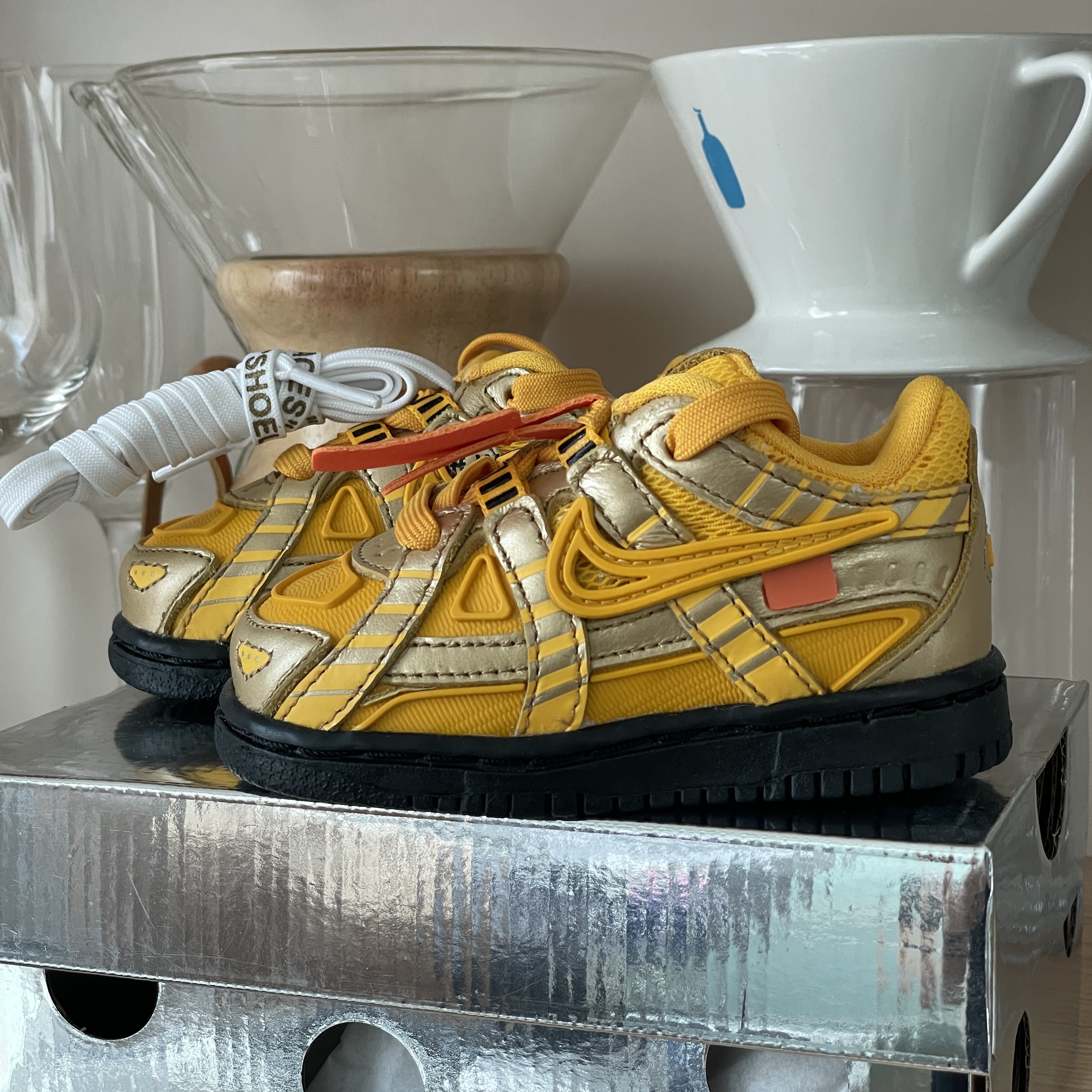 (TD) Nike x Off-White Air Rubber Dunk University Gold 착용 스타일