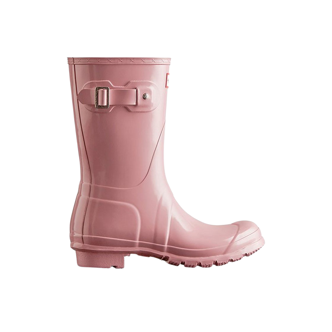 (W) 헌터 오리지널 쇼트 글로스 웰링턴 부츠 터프티드 퍼플((W) Hunter Original Short Gloss Wellington Boots Tufted Purple) - 1