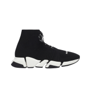 (W) Balenciaga Speed 2.0 Lace-Up Sneakers Black White