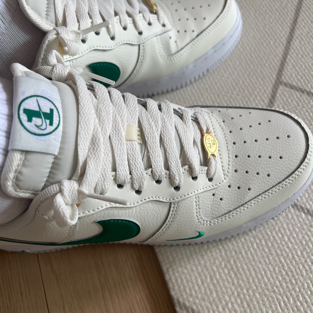 Nike Air Force 1 '07 LV8 40th Anniversary Join Forces Sail Malachite 착용 스타일 - 2