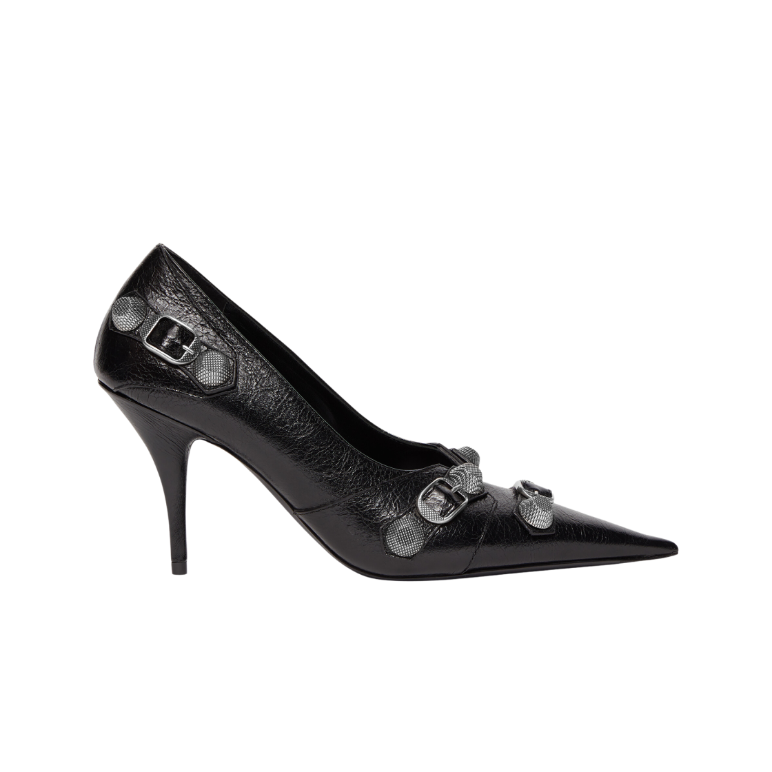 714252WAD4E1081 (W) Balenciaga Cagole 90mm Pump Black