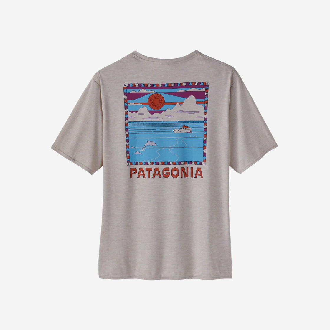 Patagonia Capilene Cool Daily Graphic T-Shirt Waters Summit Swell Pumice X-Dye 상세 이미지 1