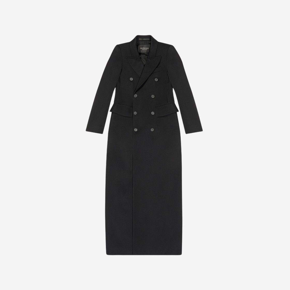 (W) Balenciaga Maxi Hourglass Coat Black 상세 이미지 1