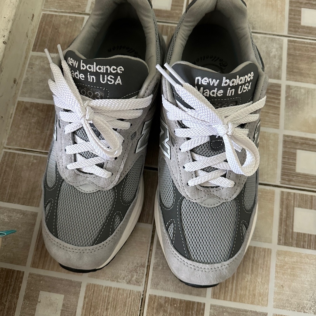 New Balance 993 Made in USA Grey - D Standard 착용 스타일 - 2
