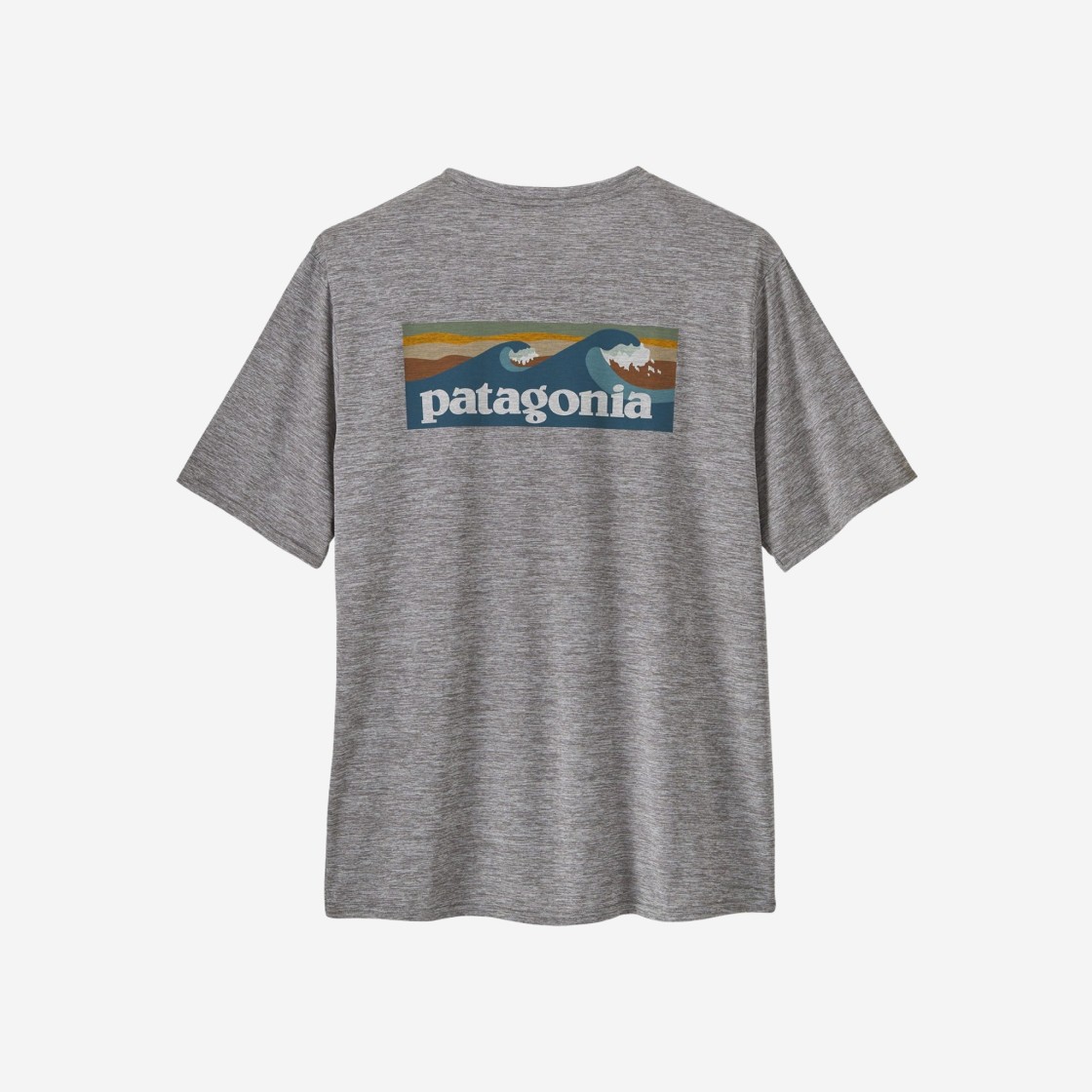 Patagonia Capilene Cool Daily Graphic T-Shirt Waters Boardshort Logo Abalone Blue Feather Grey 상세 이미지 1