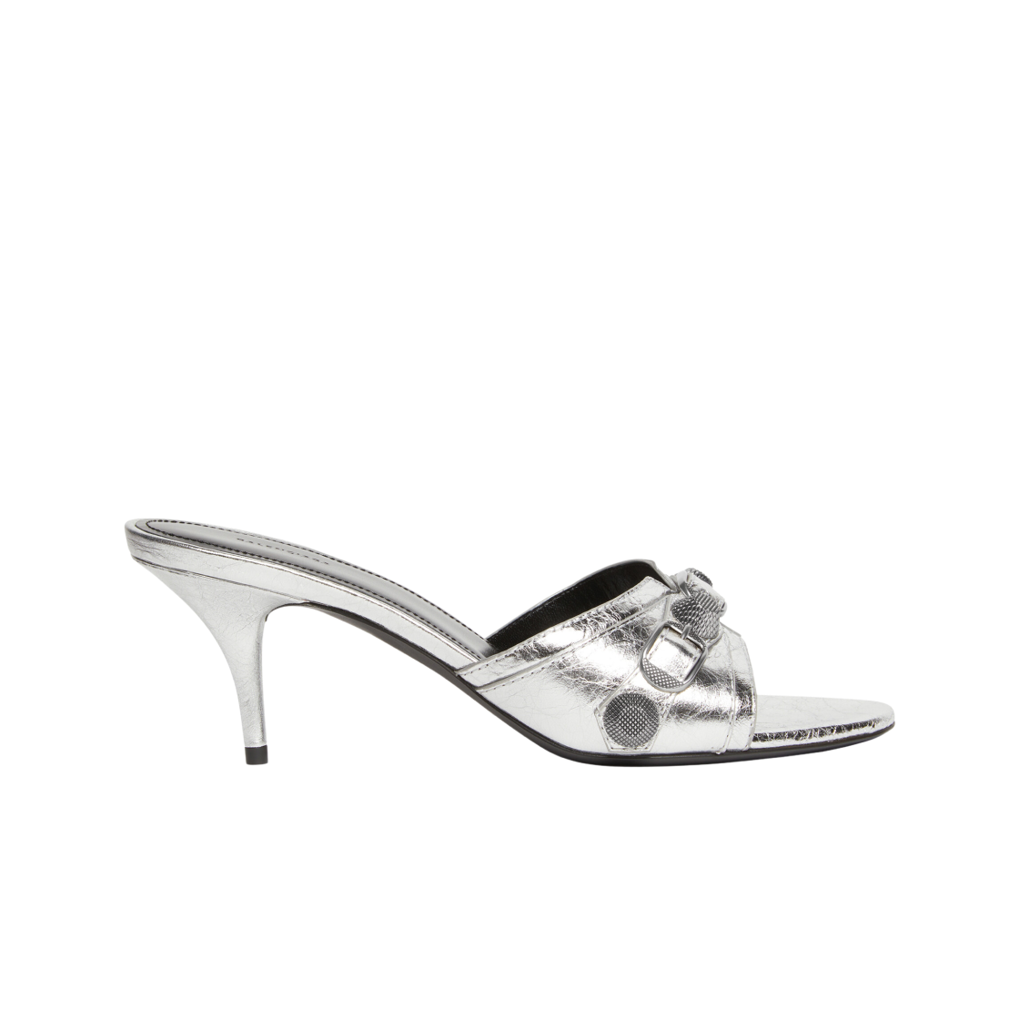 (W) 발렌시아가 카골 70mm 샌들 메탈라이즈드 실버((W) Balenciaga Cagole 70mm Sandal Metallized Silver) - 1
