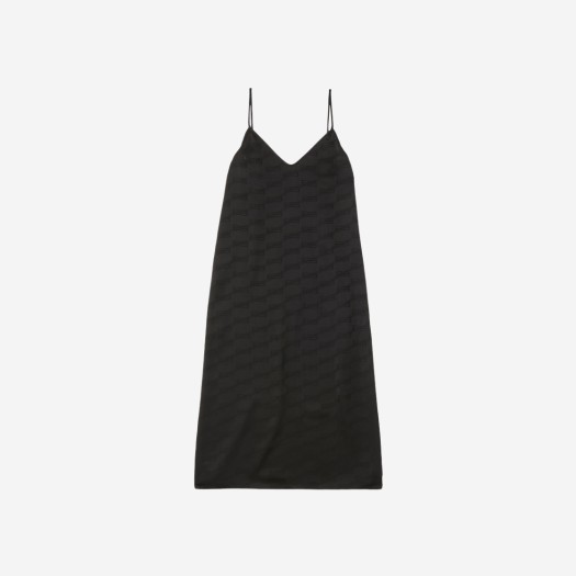 (W) 발렌시아가 BB 모노그램 파자마 드레스 블랙