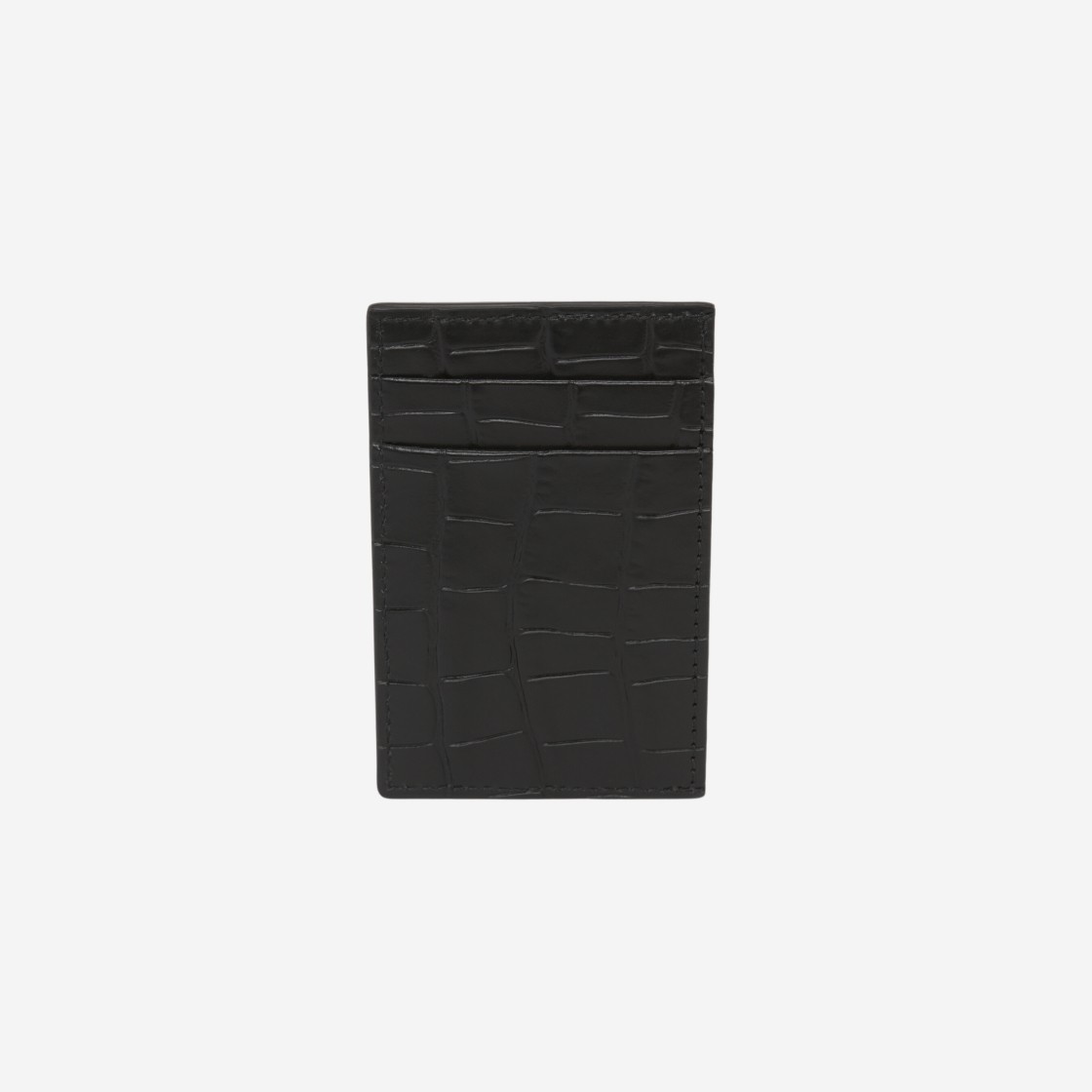 Alexander McQueen Embossed Croc Card Holder Black 상세 이미지 3