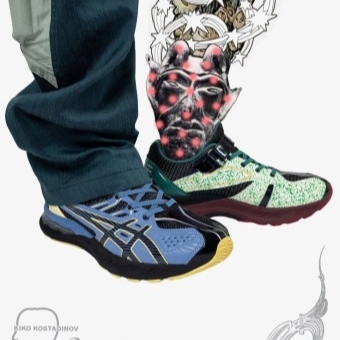 Asics x Kiko Kostadinov x Brain Dead Gel Fratelli Edible Moss Infinity 착용 스타일 - 2