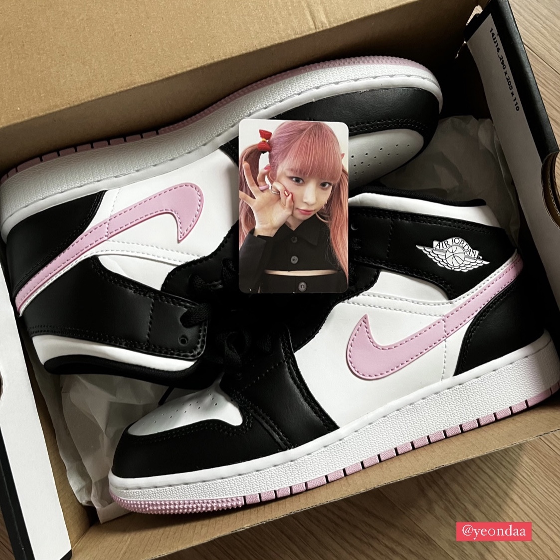 (GS) Jordan 1 Mid Light Arctic Pink 착용 스타일