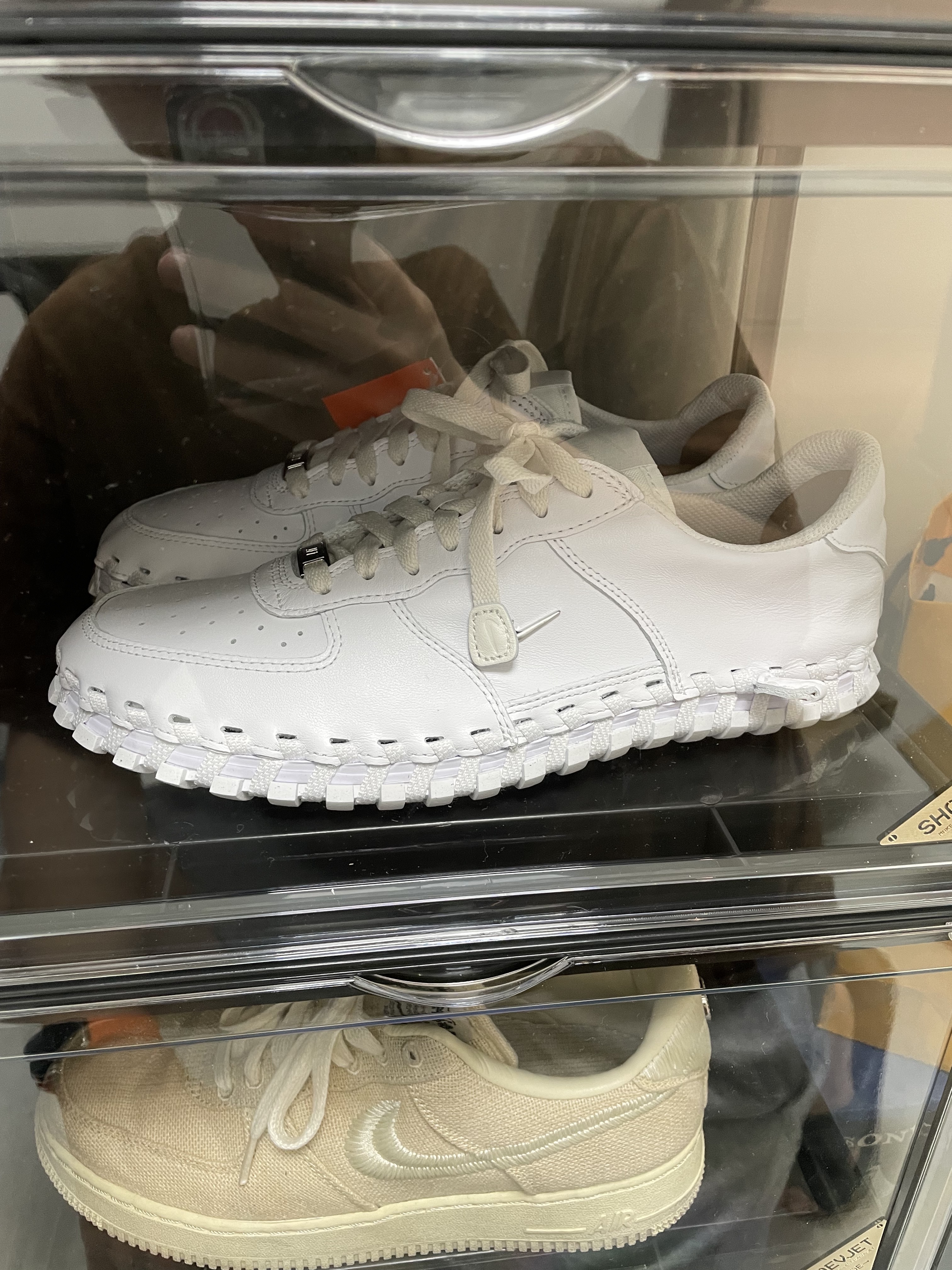 Nike x Jacquemus J Force 1 Low LX SP White 착용 스타일 - 2