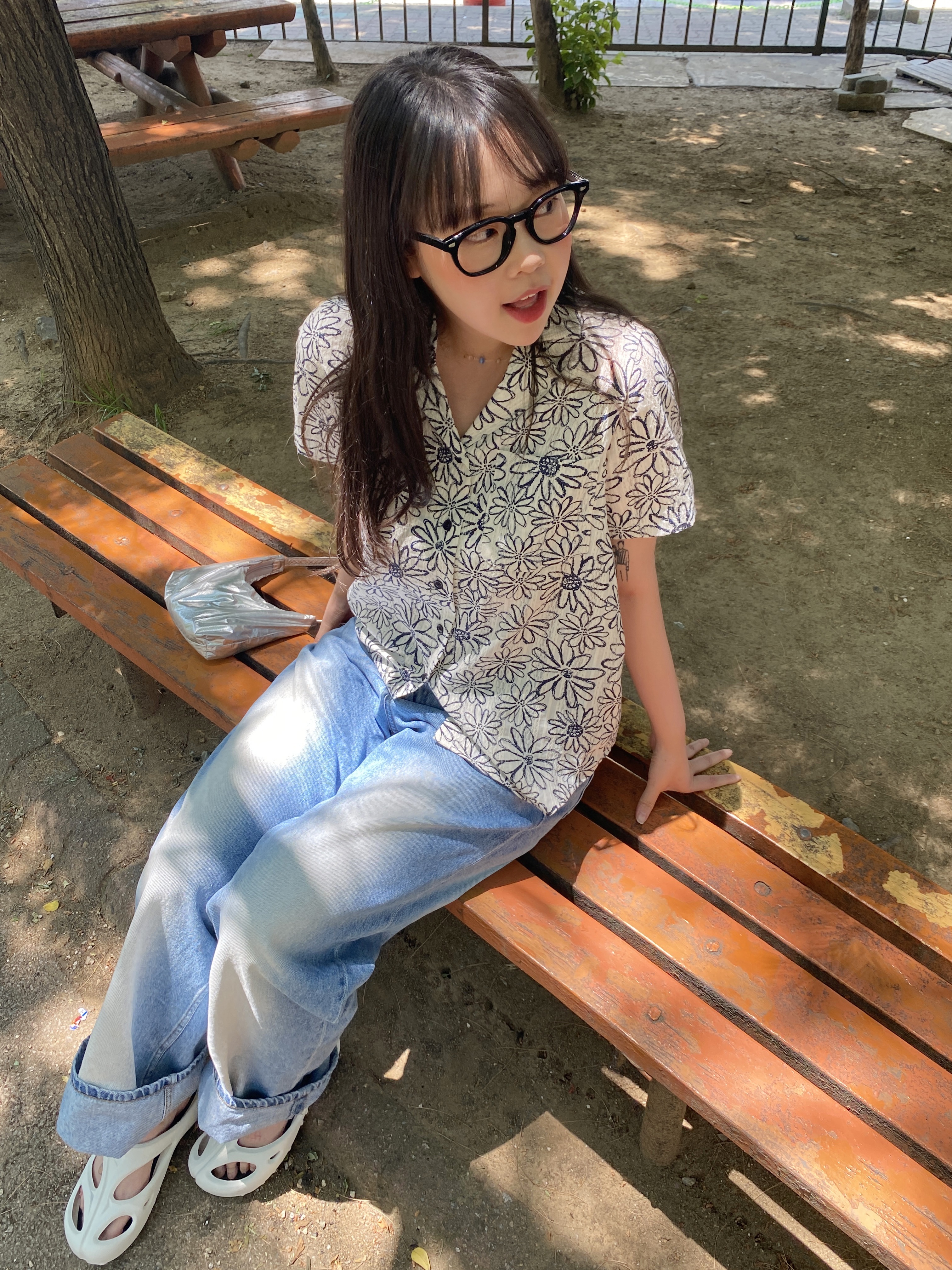 (W) Keen Shanti White Black 착용 스타일 - 3