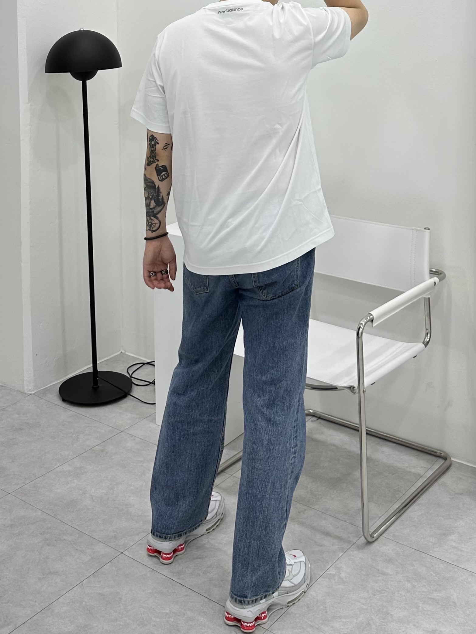 Nike x Supreme Shox Ride 2 SP White 착용 스타일 - 4
