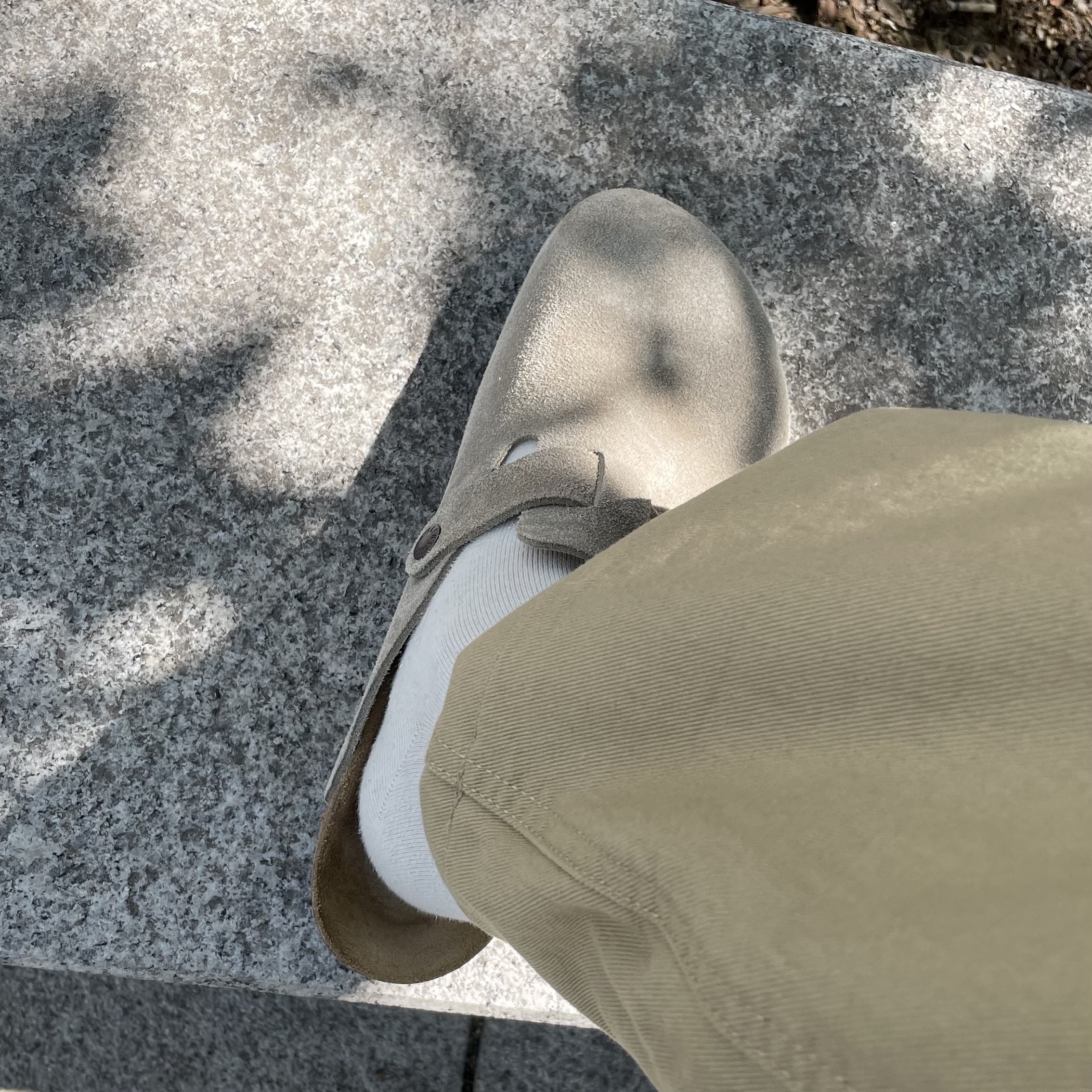 Birkenstock Boston Soft Footbed Taupe - Regular 착용 스타일