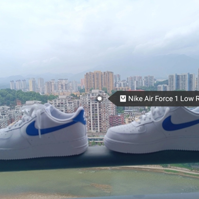 Nike Air Force 1 '07 White Royal Blue 착용 스타일