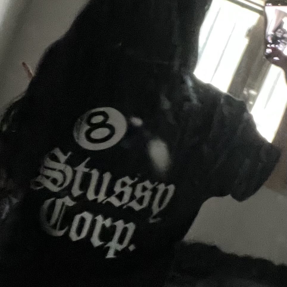 Stussy 8 Ball Corp T-Shirt Black 착용 스타일