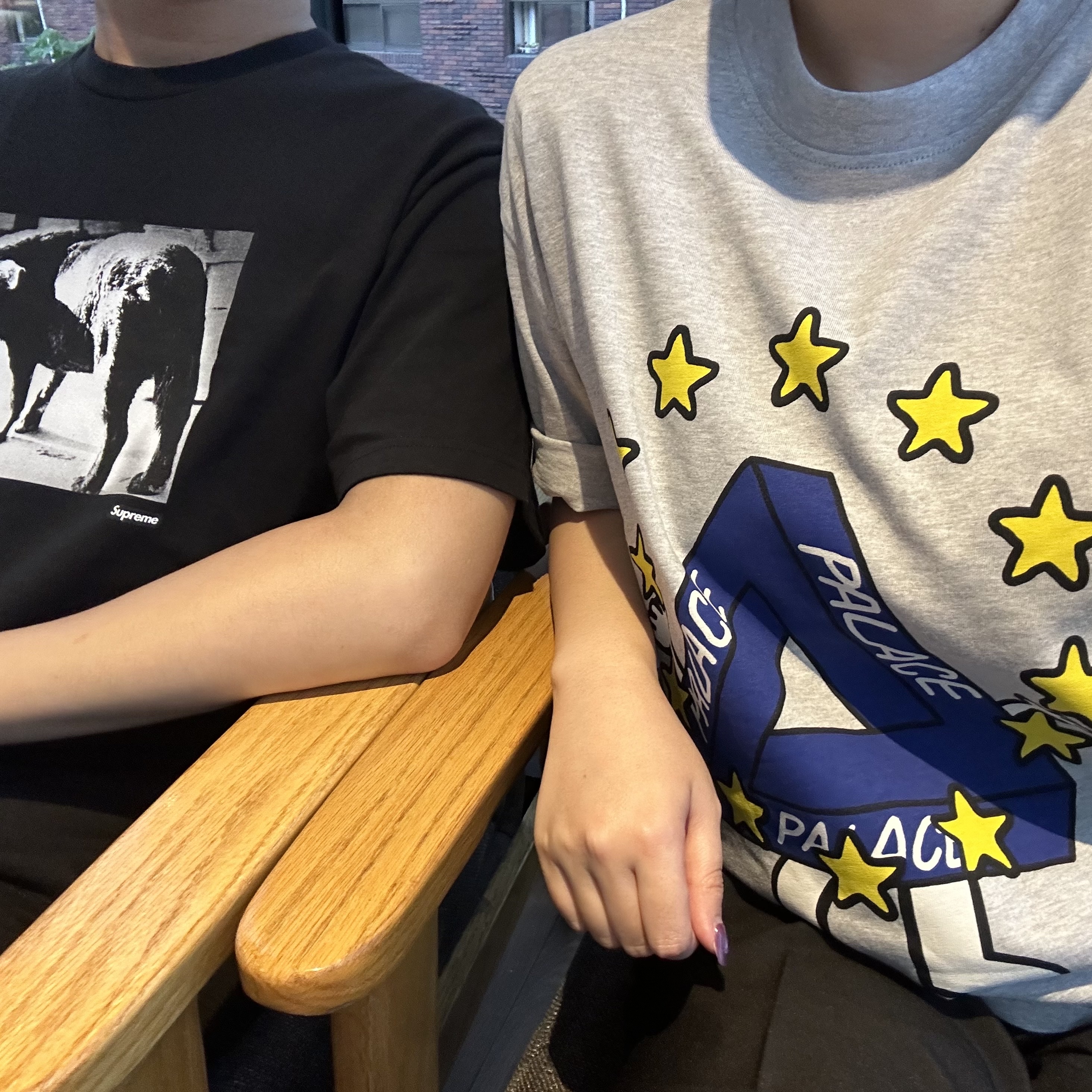 Palace Missing EU T-Shirt Grey Marl - 23SS, (W) Nike Dunk Low Vintage Midnight Navy 착용 스타일 - 3