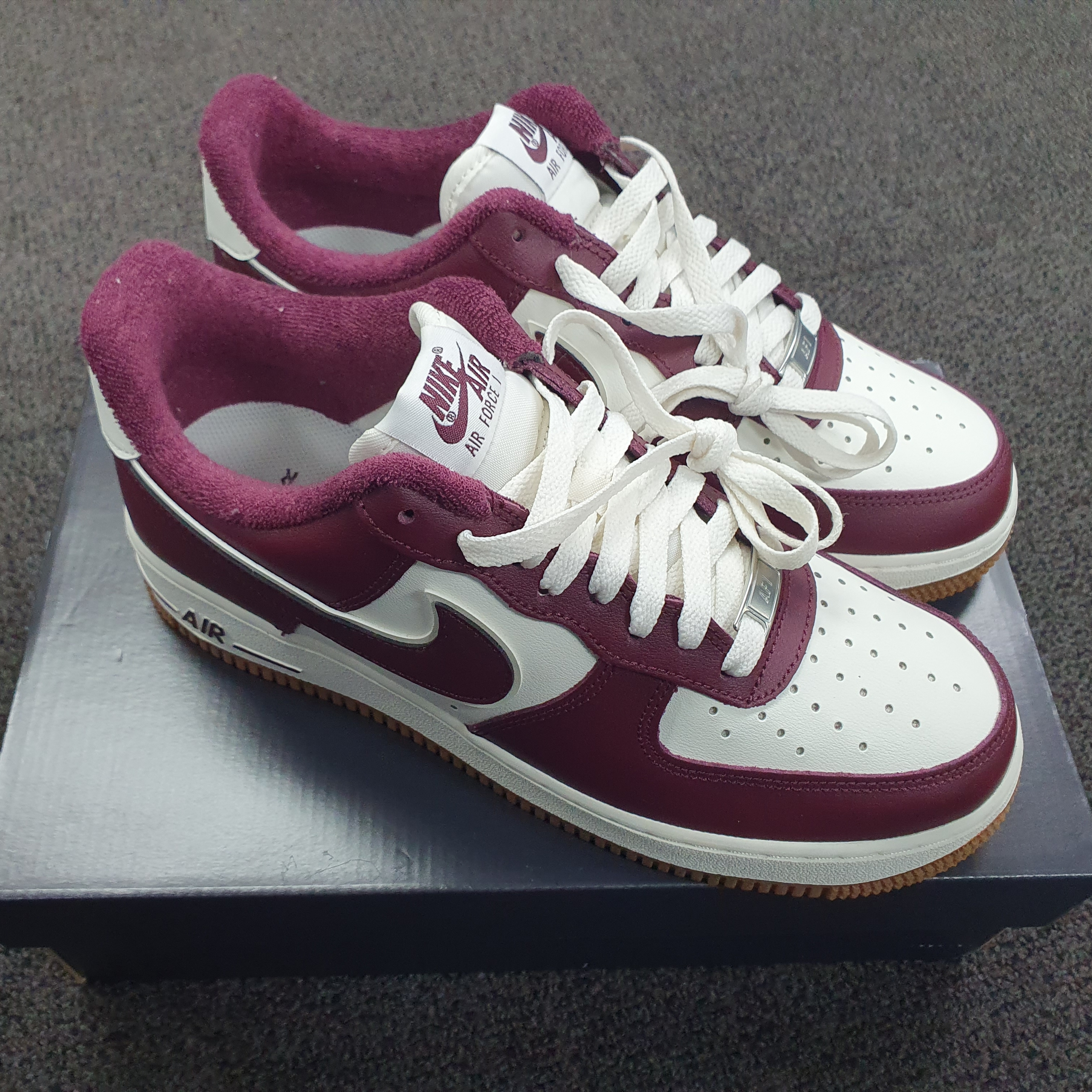 Nike Air Force 1 '07 LV8 Night Maroon ์ฐฉ์ฉ ์คํ์ผ - 5