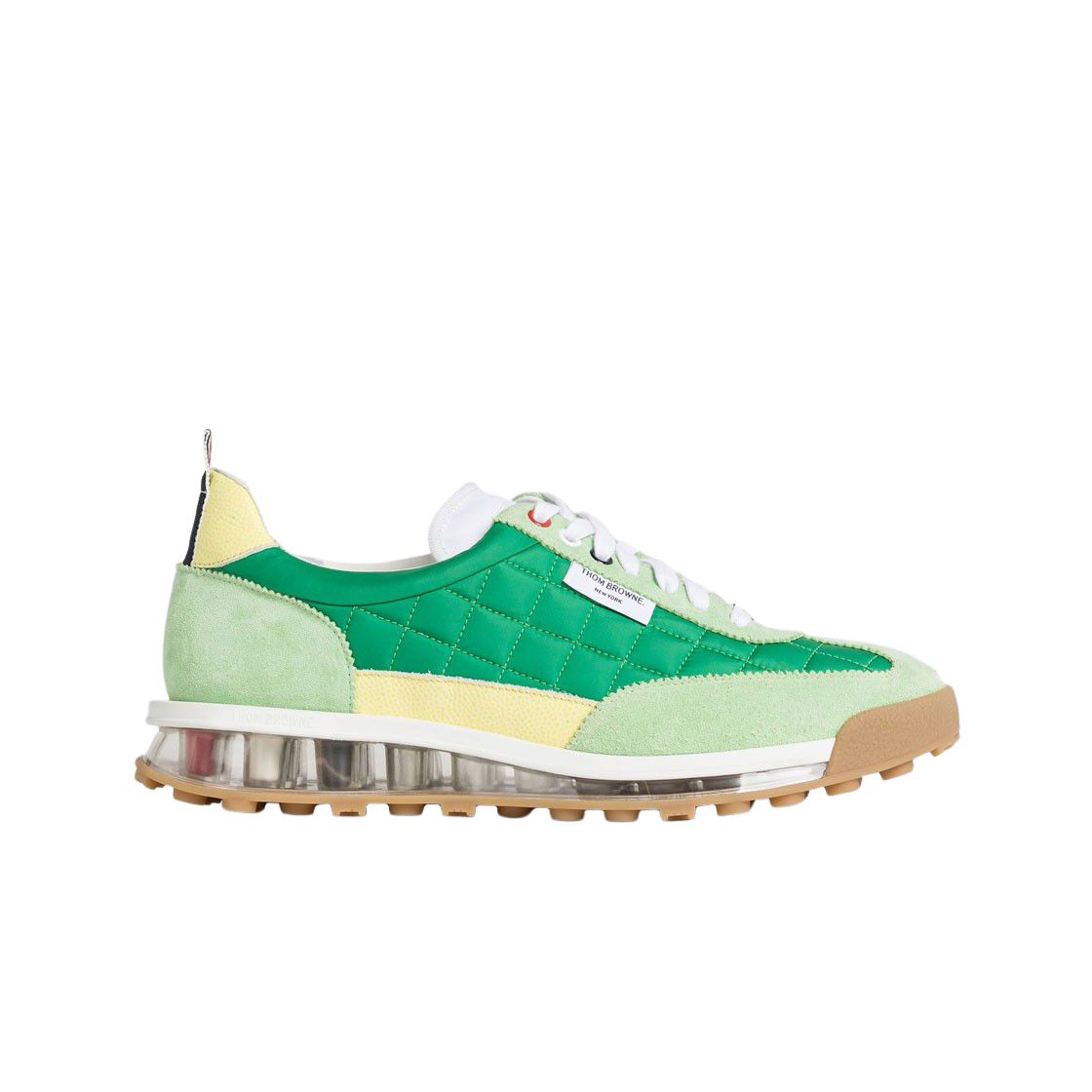 MFD239B-07259-330 Thom Browne Tech Runner Quilted Sneakers Light Green