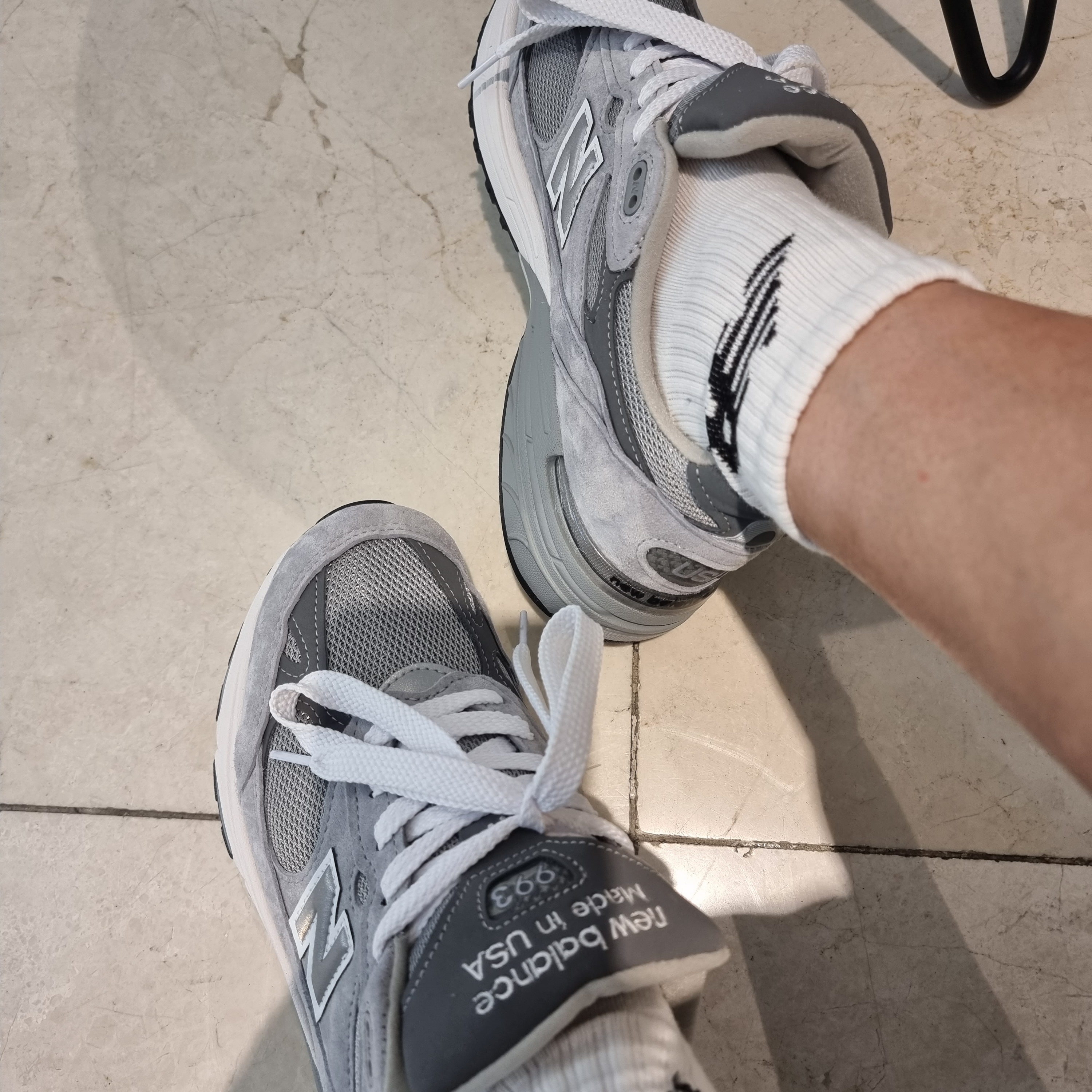 New Balance 993 Made in USA Grey - D Standard 착용 스타일 - 1