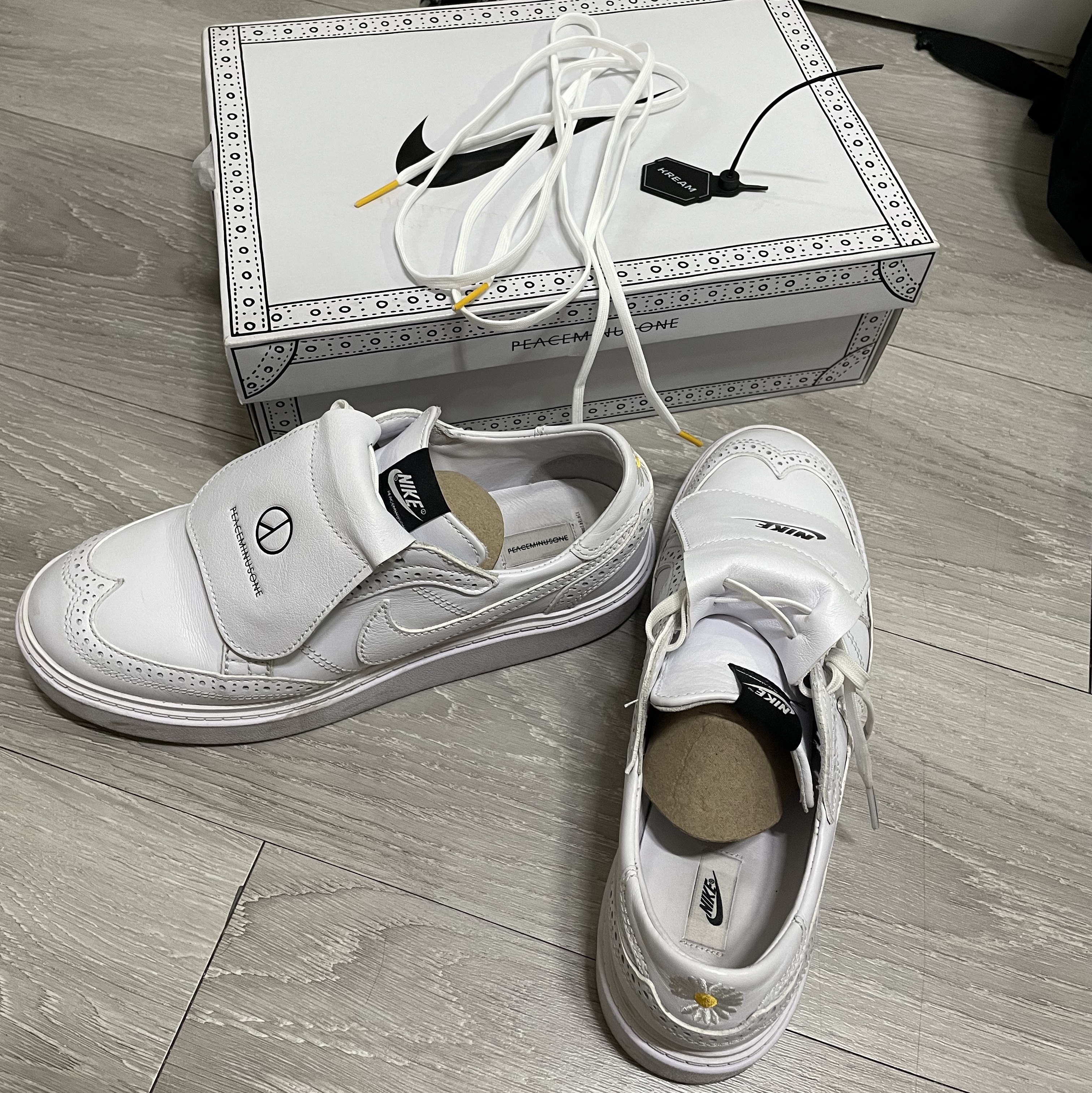 Nike x Peaceminusone Kwondo1 White 착용 스타일