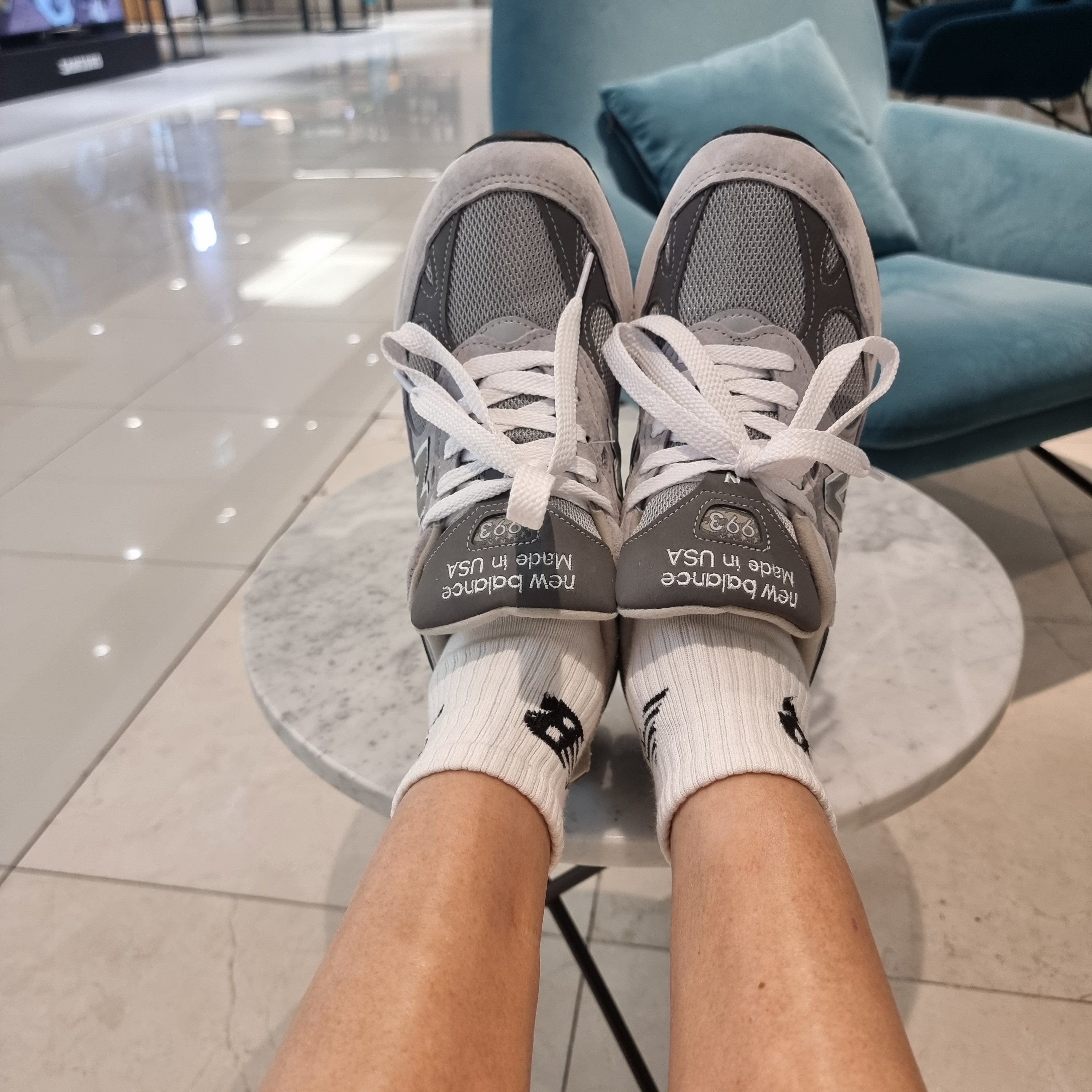 New Balance 993 Made in USA Grey - D Standard 착용 스타일 - 2