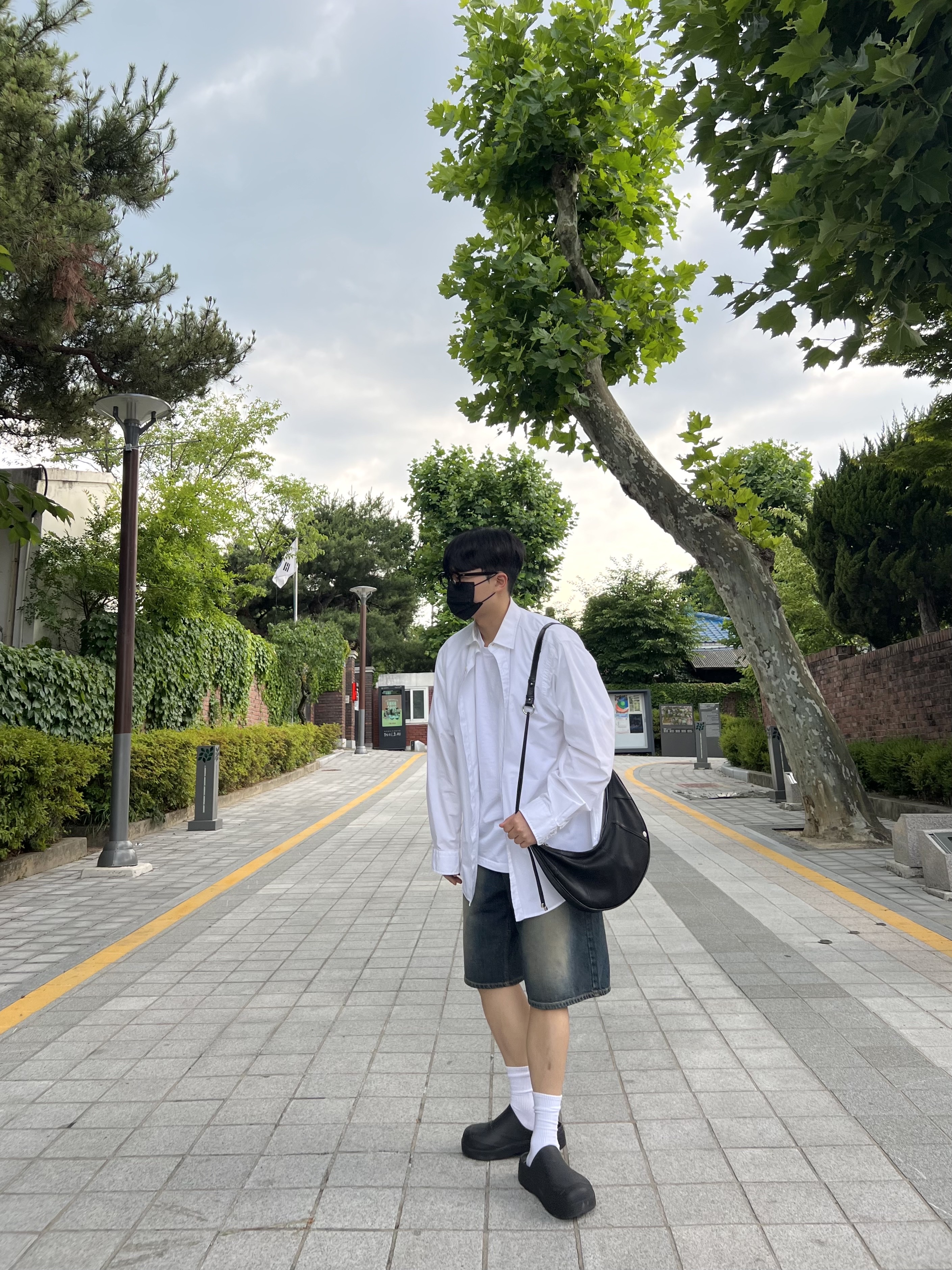[30% 적립] Polo Ralph Lauren Classic Fit Garment Dyed Oxford Shirt White 착용 스타일 - 2