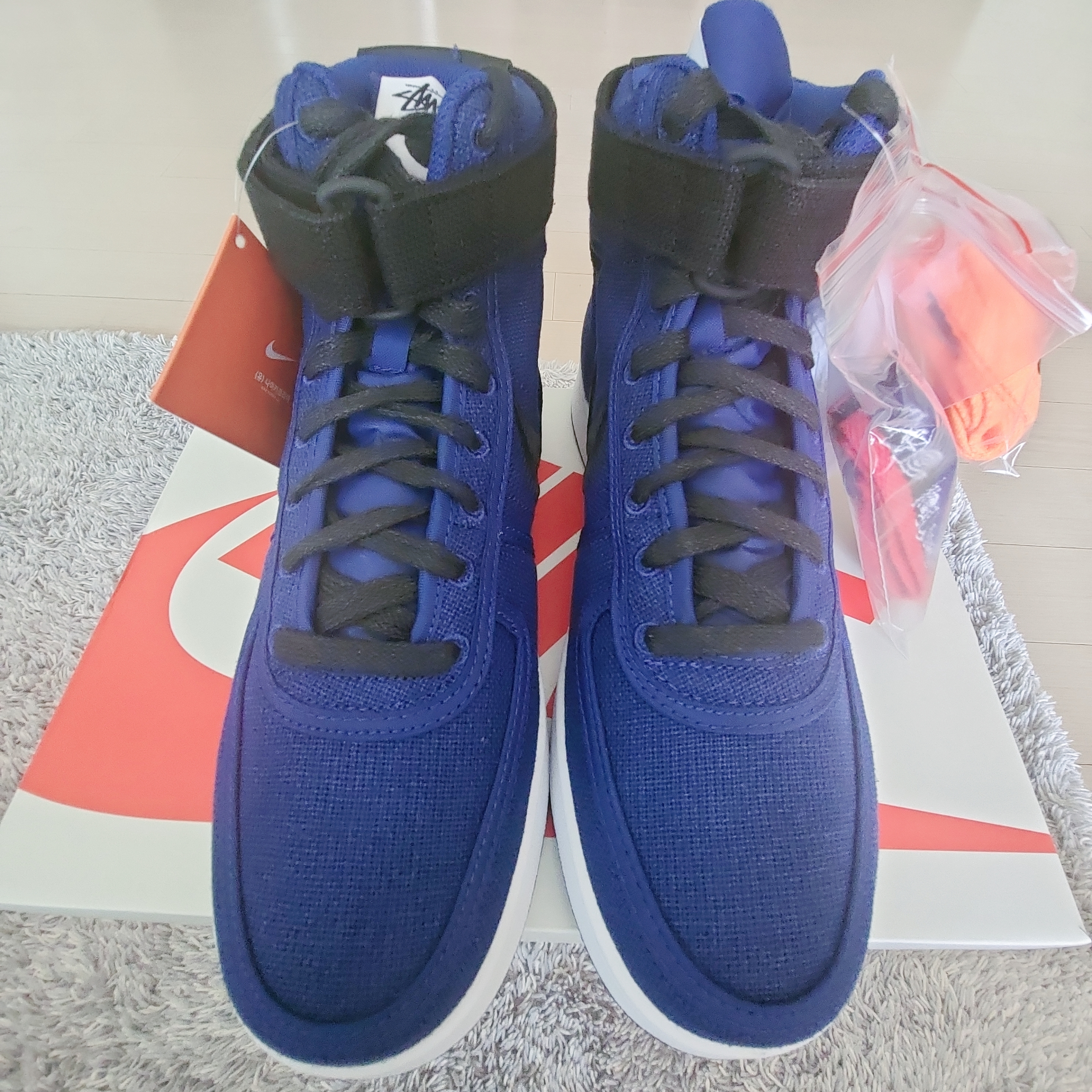 Nike x Stussy Vandal High Deep Royal Blue 착용 스타일 - 3