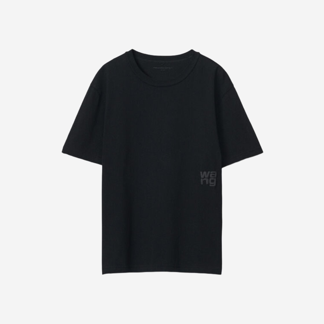 (W) Alexander Wang Puff Logo T-Shirt in Cotton Jersey Black 상세 이미지 1