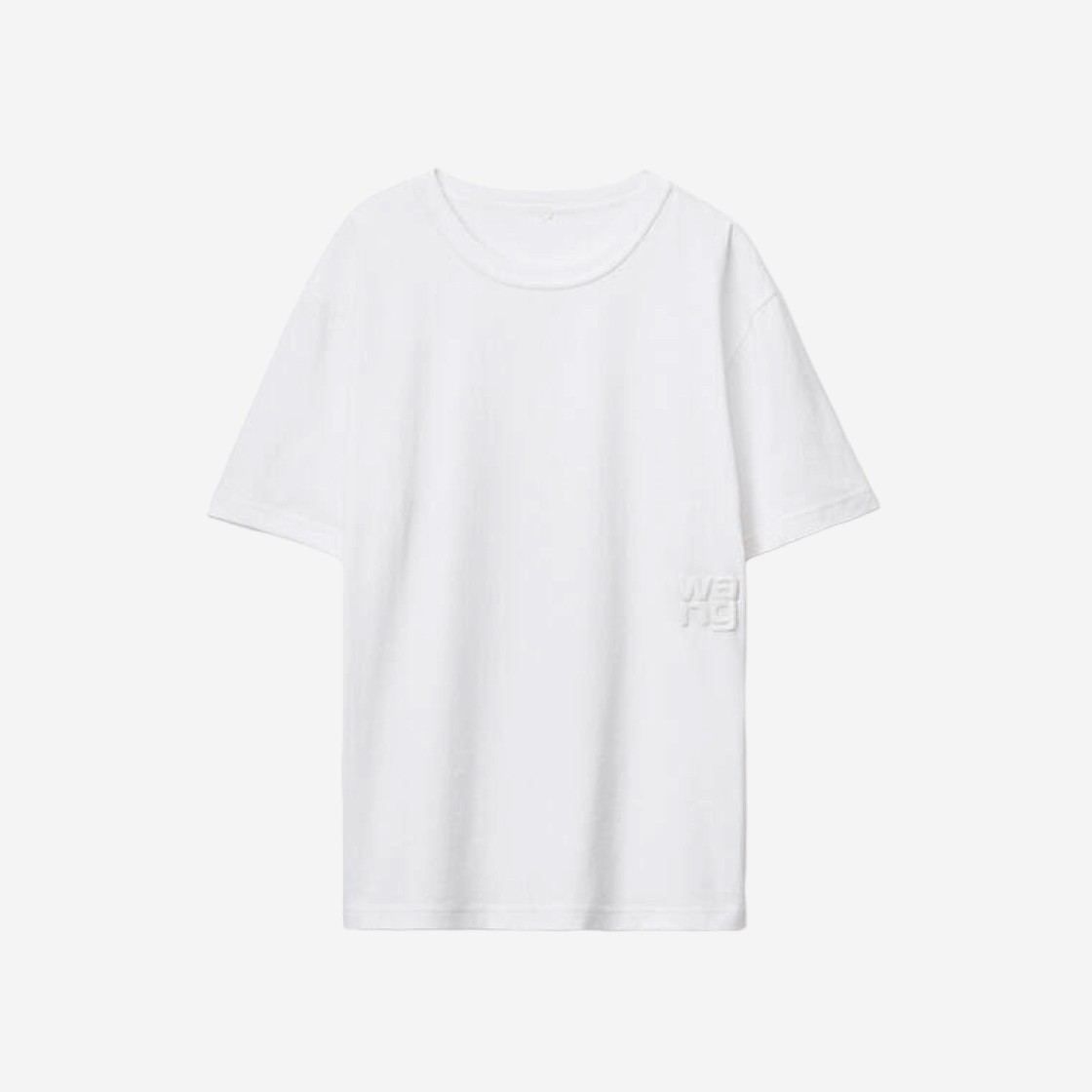 (W) Alexander Wang Puff Logo T-Shirt in Cotton Jersey White 상세 이미지 1