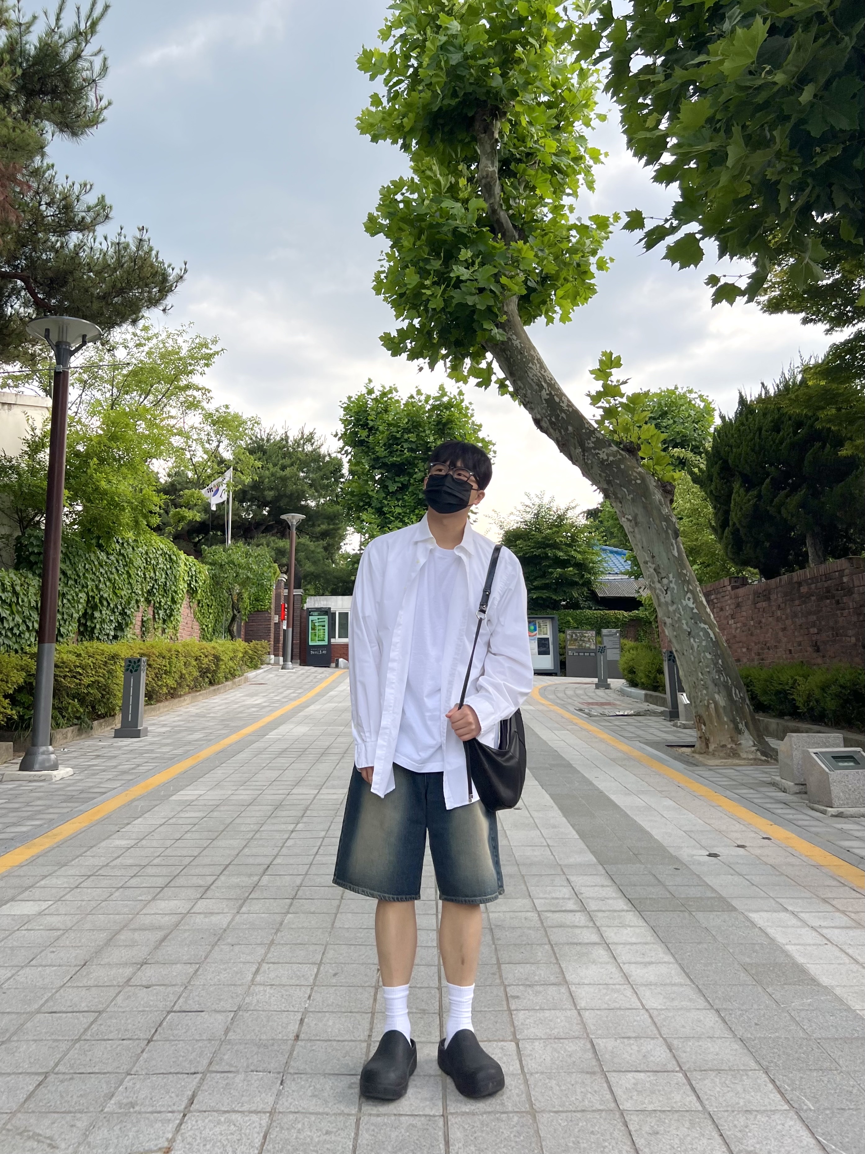[30% 적립] Polo Ralph Lauren Classic Fit Garment Dyed Oxford Shirt White 착용 스타일 - 1
