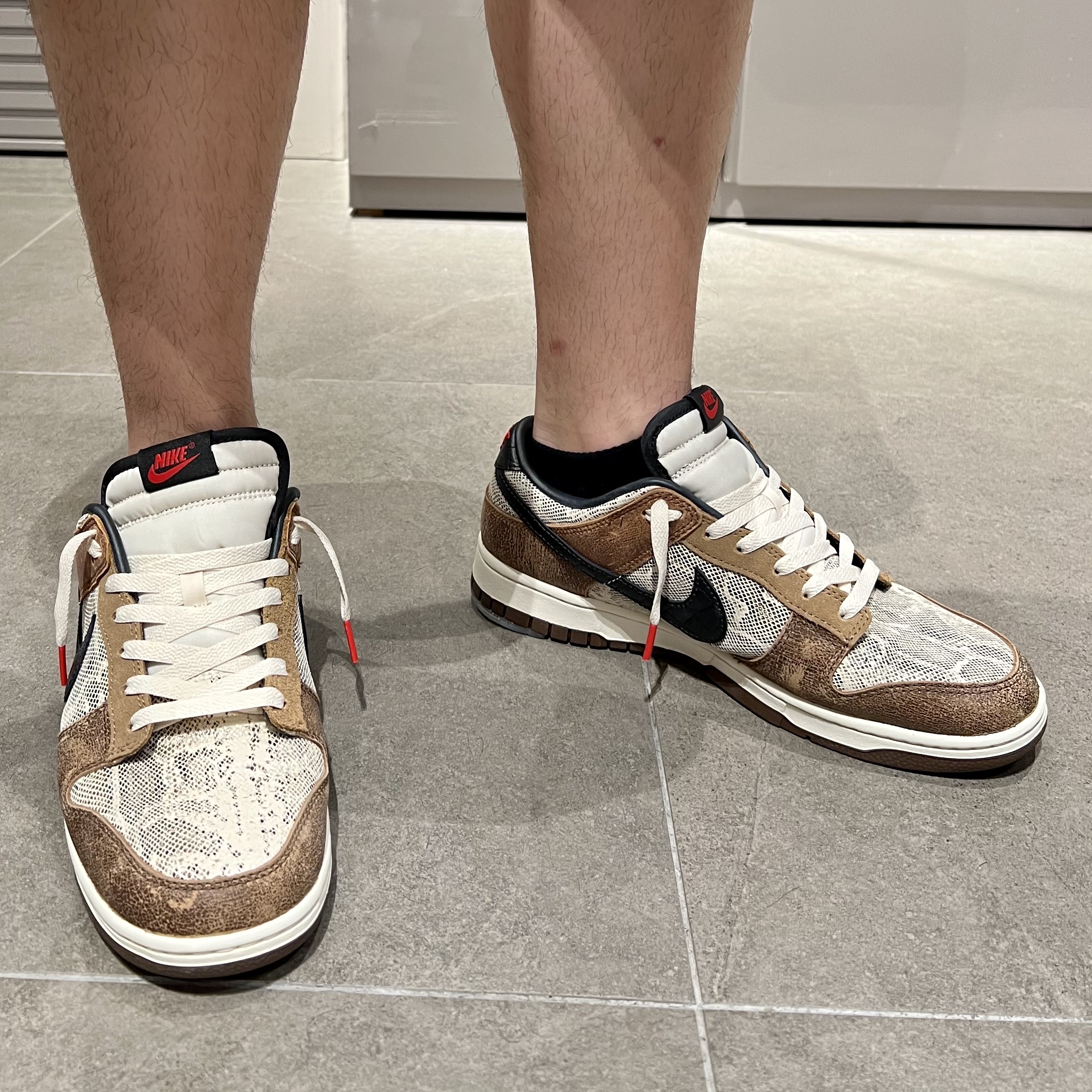 Nike Dunk Low PRM Head to Head, Undermycar Nimbus Rough Oil Coating Sweatshorts Ultimate Gray - 23SS 착용 스타일 - 2