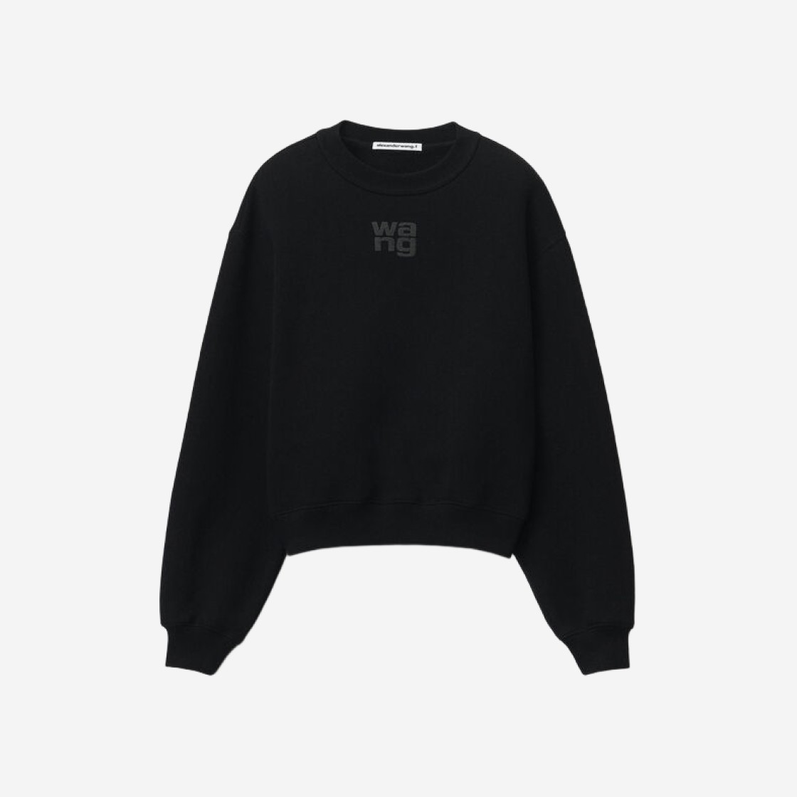 (W) Alexander Wang Puff Logo Sweatshirt in Structured Terry Black 상세 이미지 1