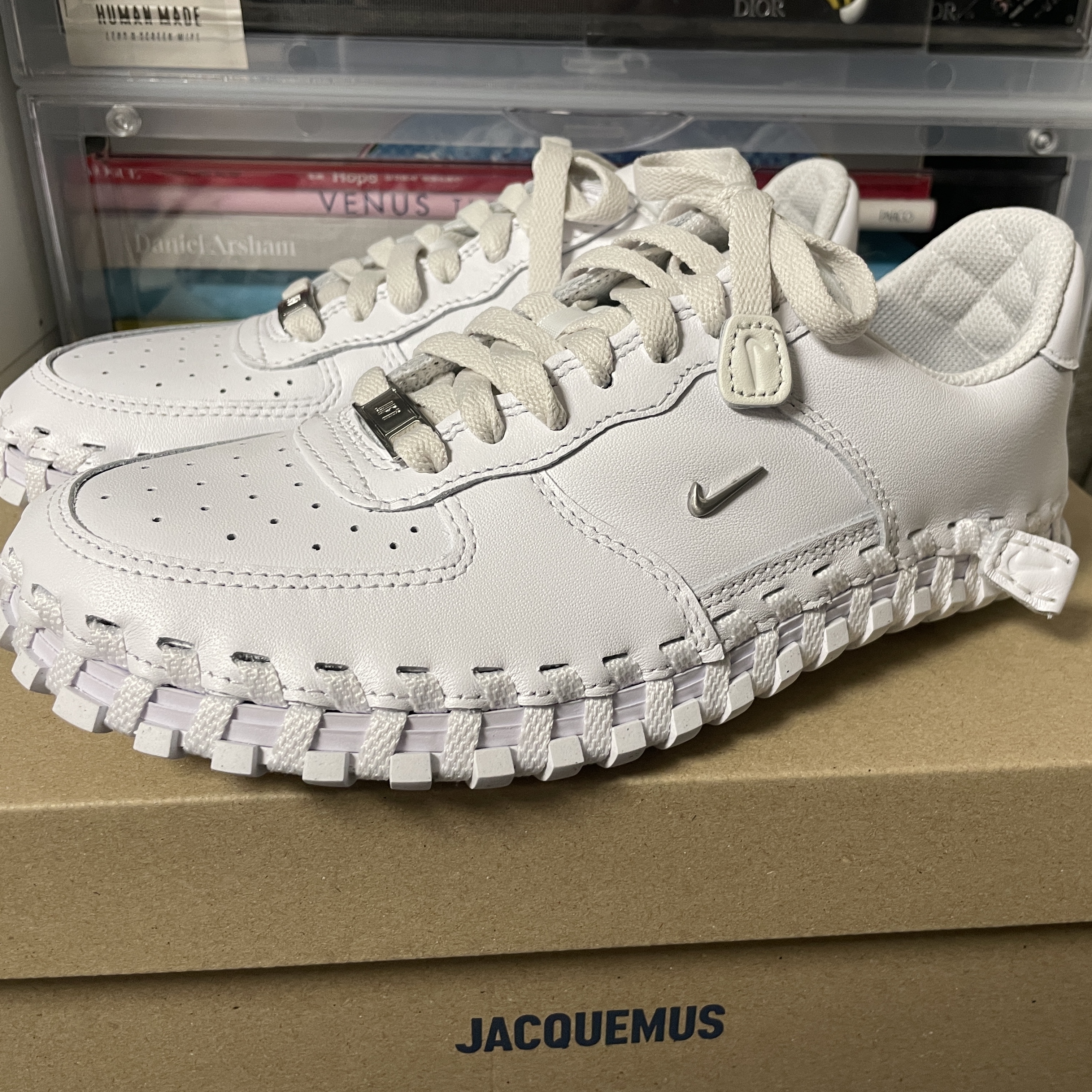 Nike x Jacquemus J Force 1 Low LX SP White 착용 스타일