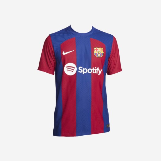 나이키 FC 바르셀로나 2023/24 드라이핏 ADV 매치 홈 저지 딥 로얄 블루 노블 레드 (논 마킹 버전)