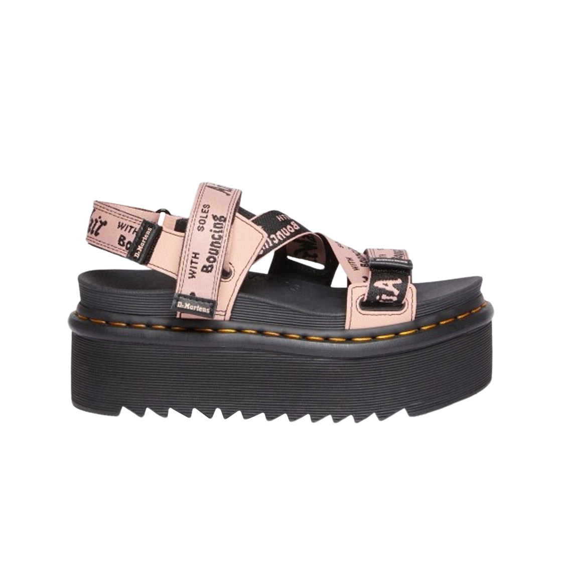 (W) Dr. Martens Kimber Platform Sandal Peach Beige 상세 이미지 1